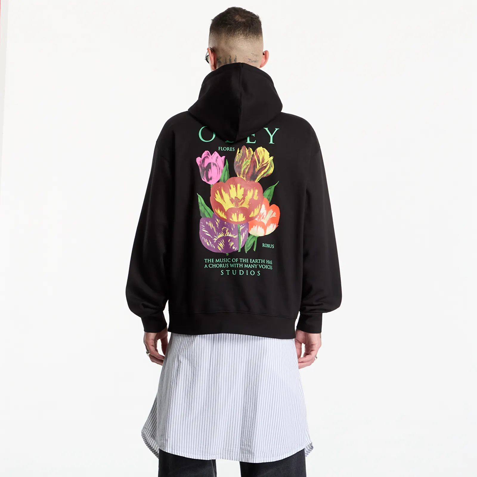 Hoodies voor heren Obey Flores Robus Black