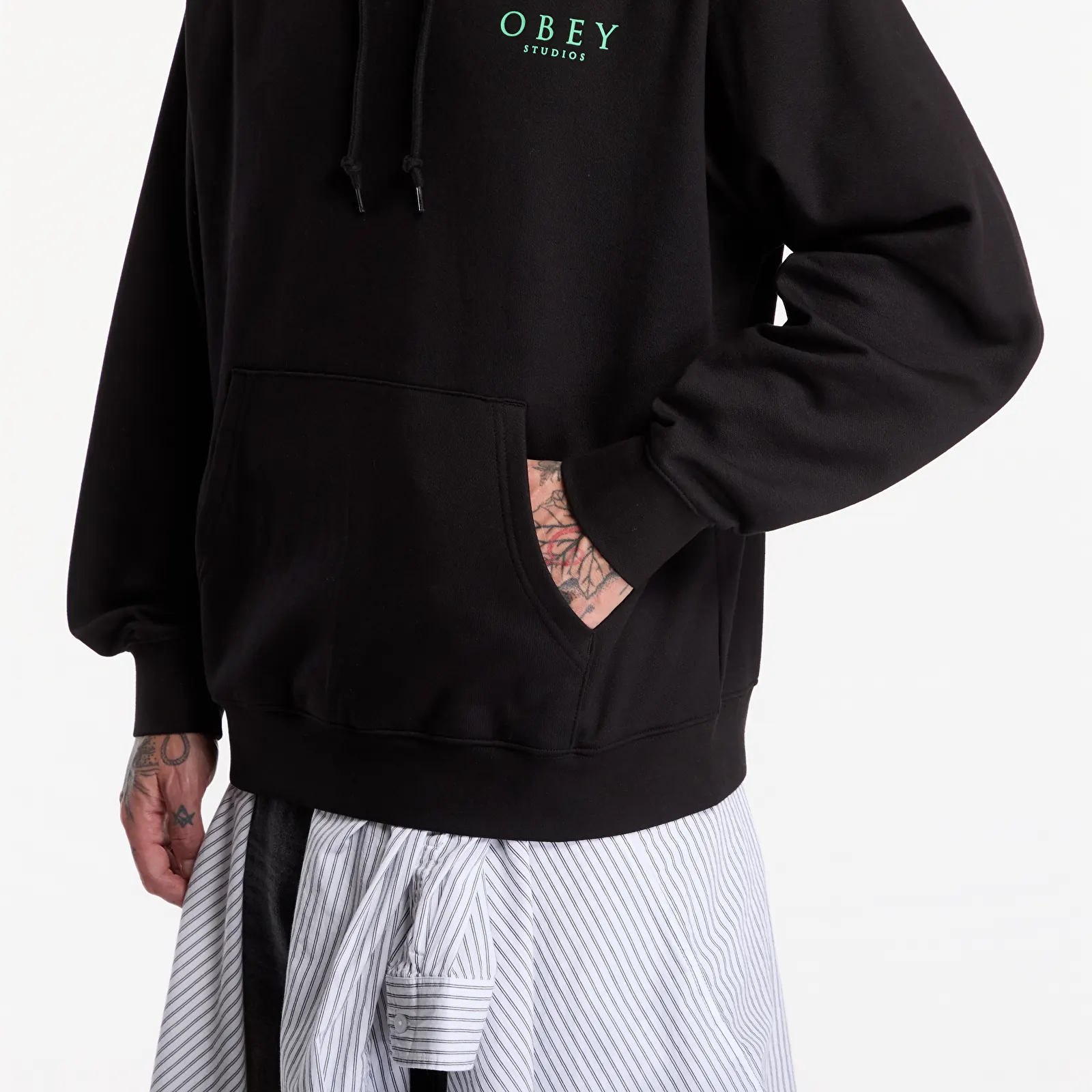 Hoodies voor heren Obey Flores Robus Black