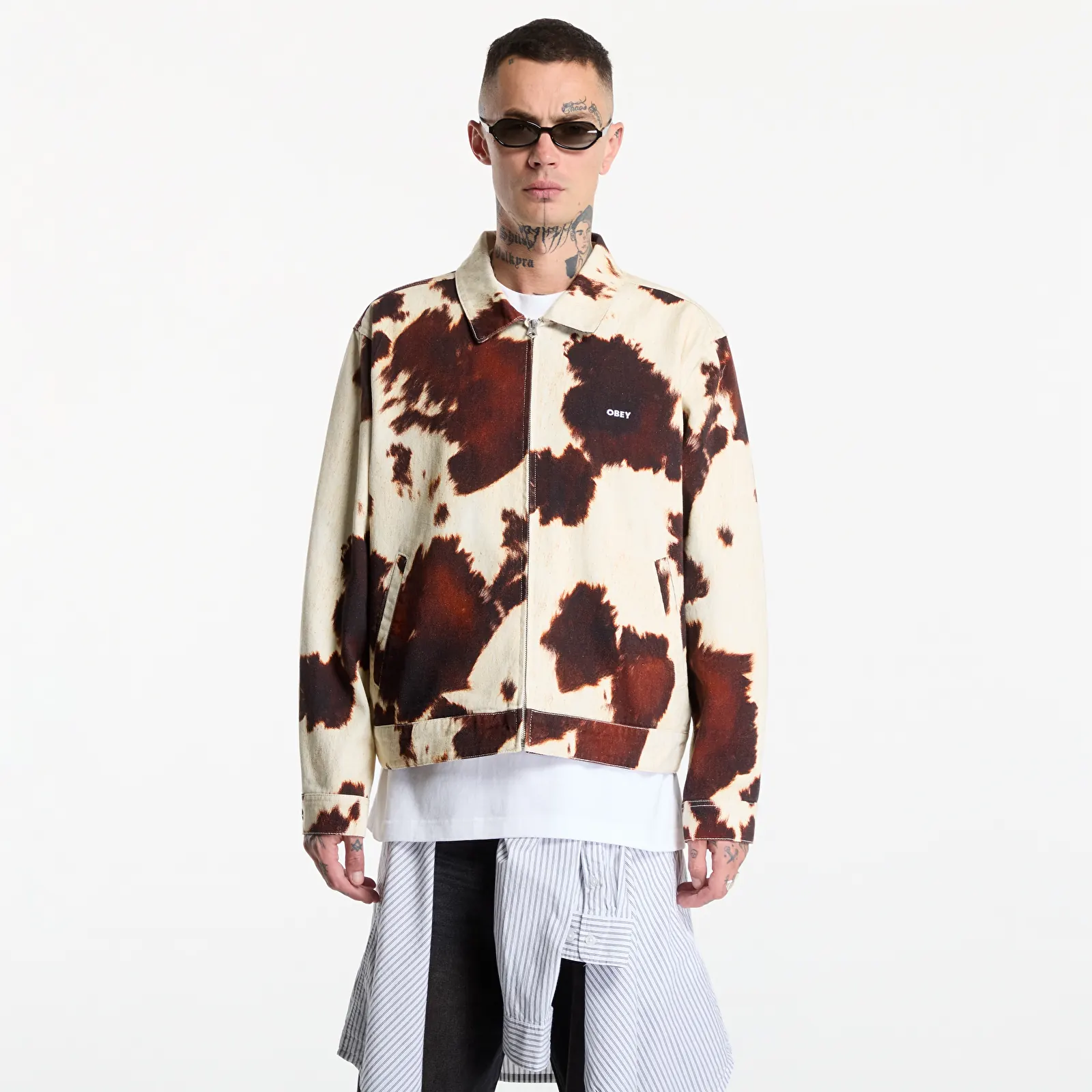 Chaquetas de hombre Obey Workshop Jacket Cow Print