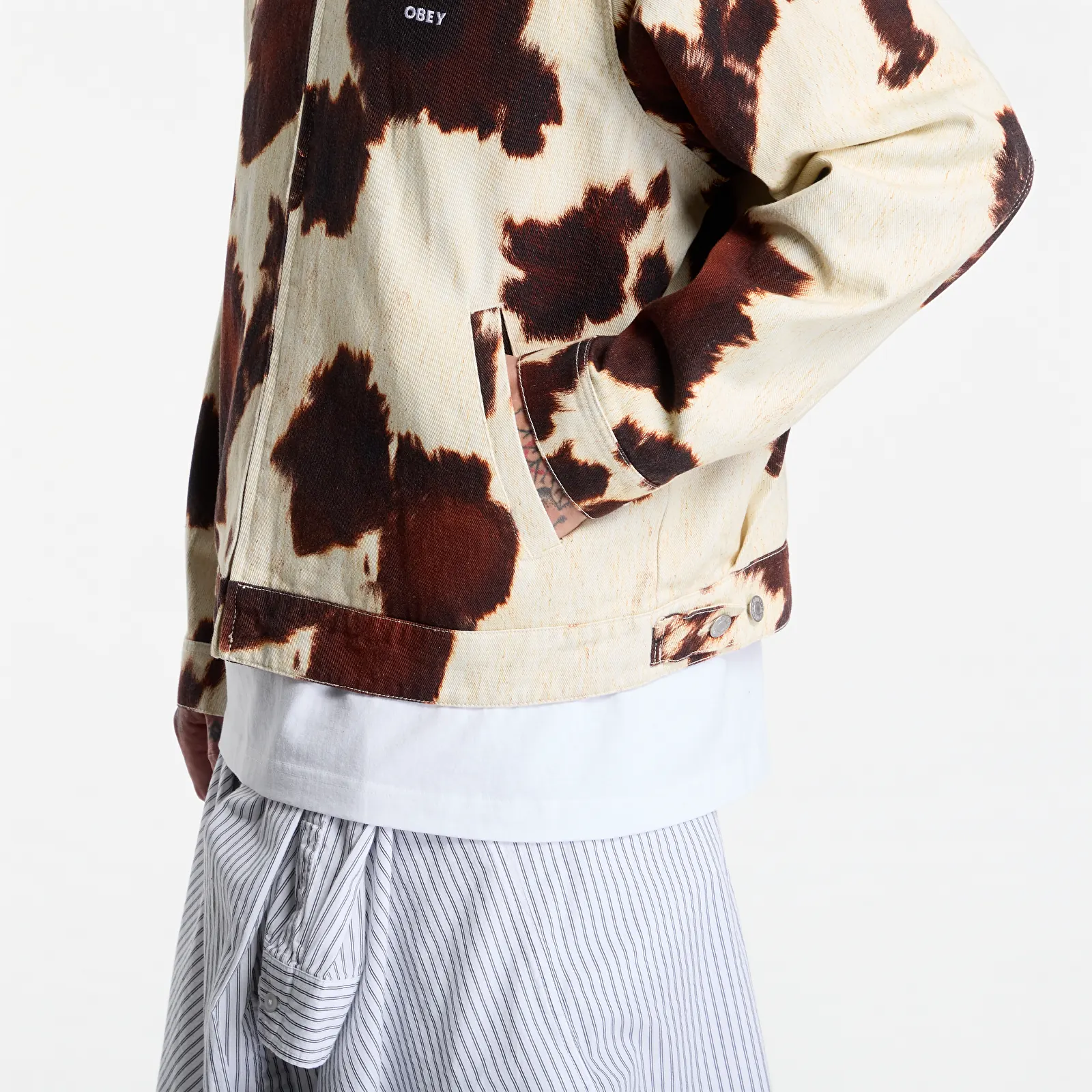 Chaquetas de hombre Obey Workshop Jacket Cow Print