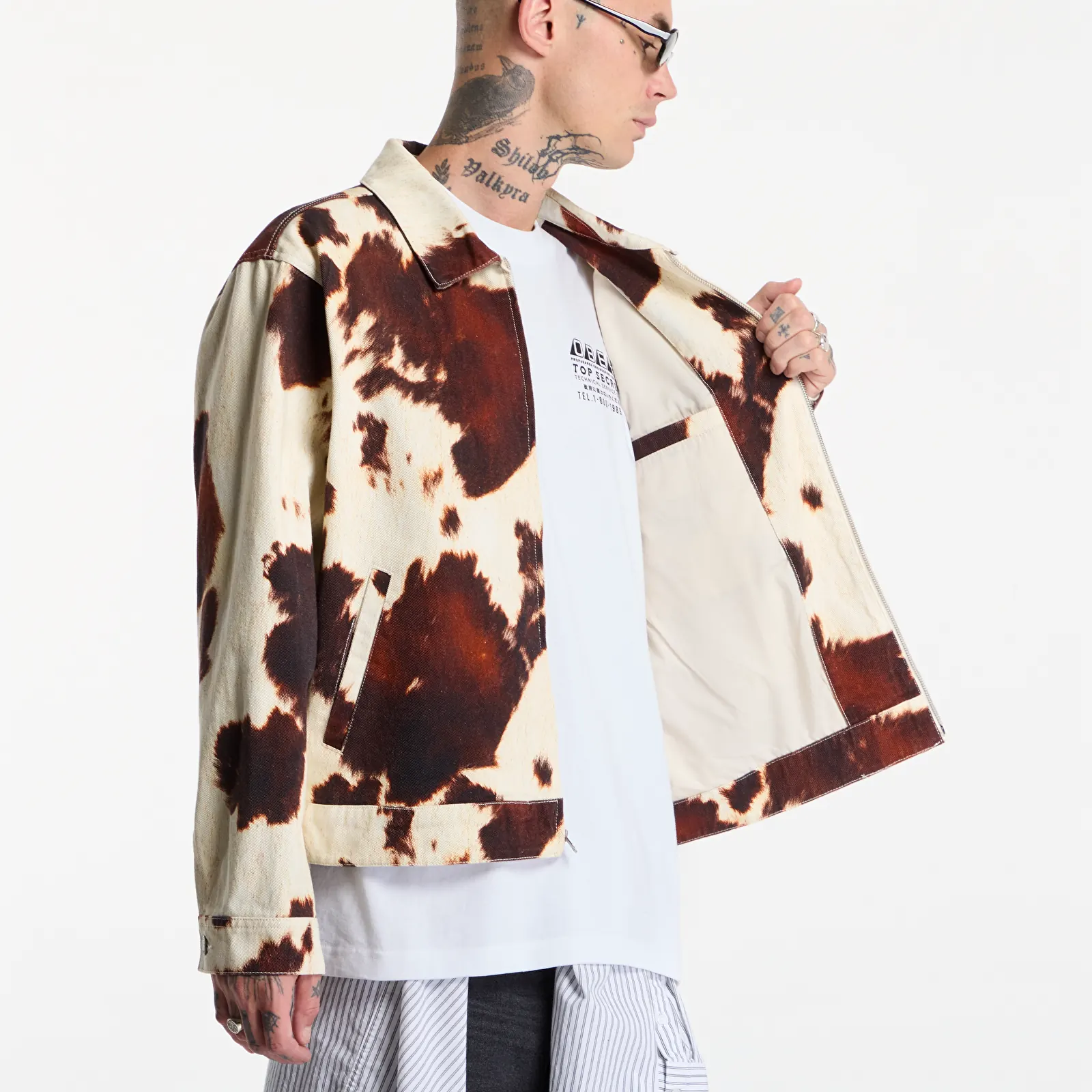 Chaquetas de hombre Obey Workshop Jacket Cow Print