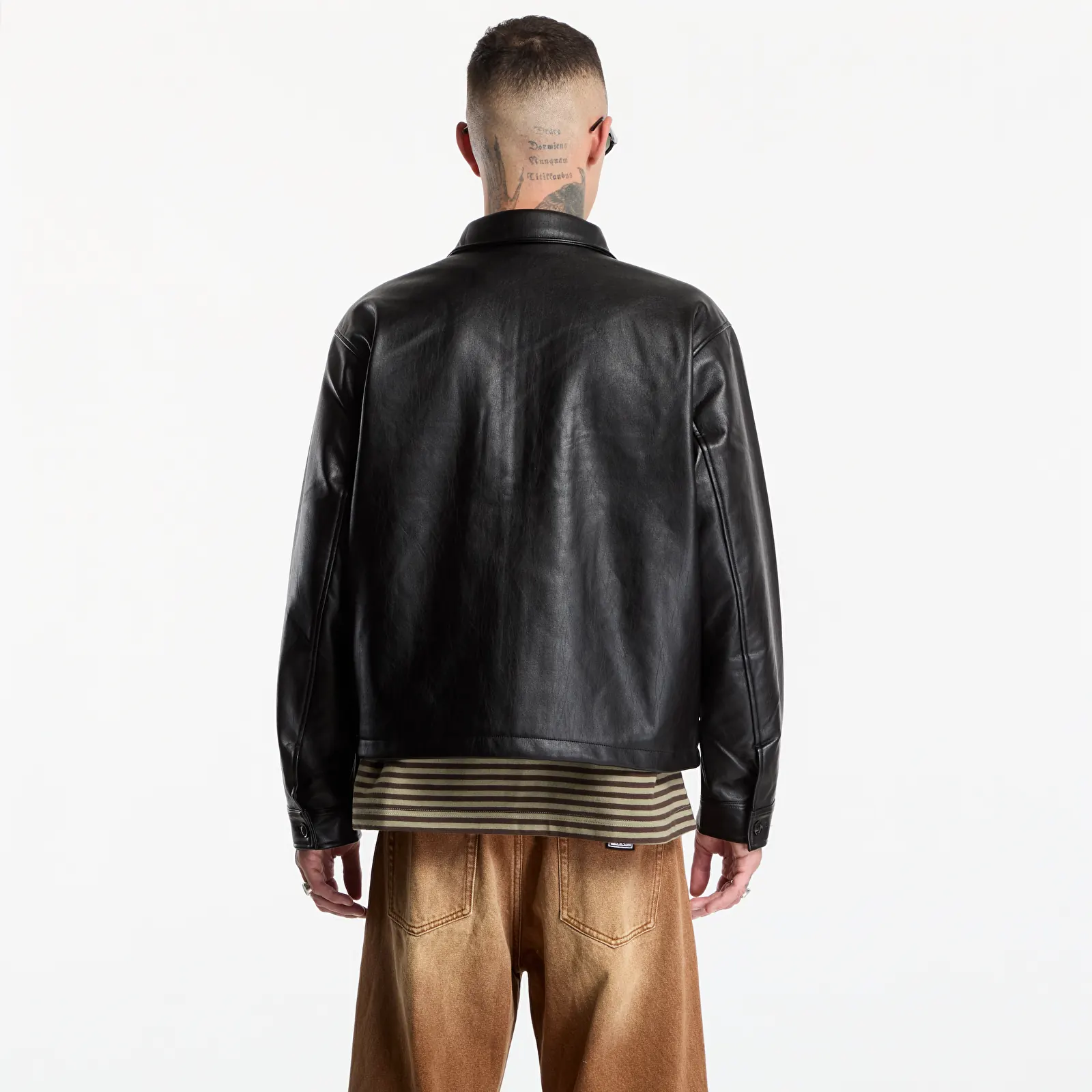 Herrenjacken Obey Workman PU Jacket Black