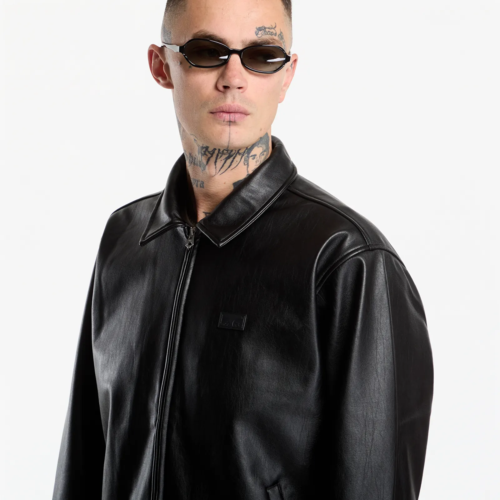 Herrenjacken Obey Workman PU Jacket Black