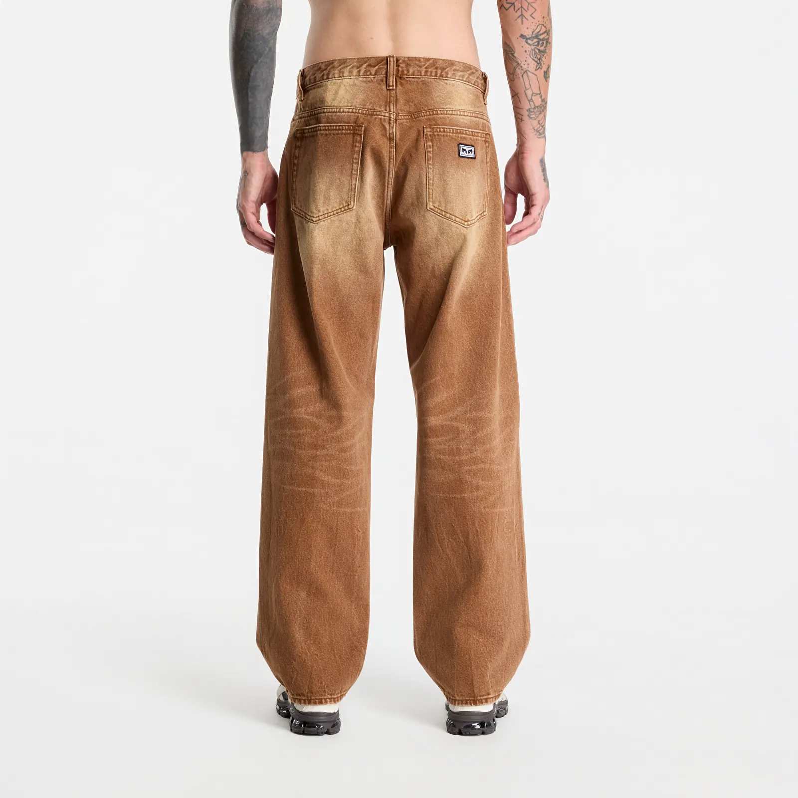 Jeans homme Obey Boxcar Straight Leg Denim Archive Brown