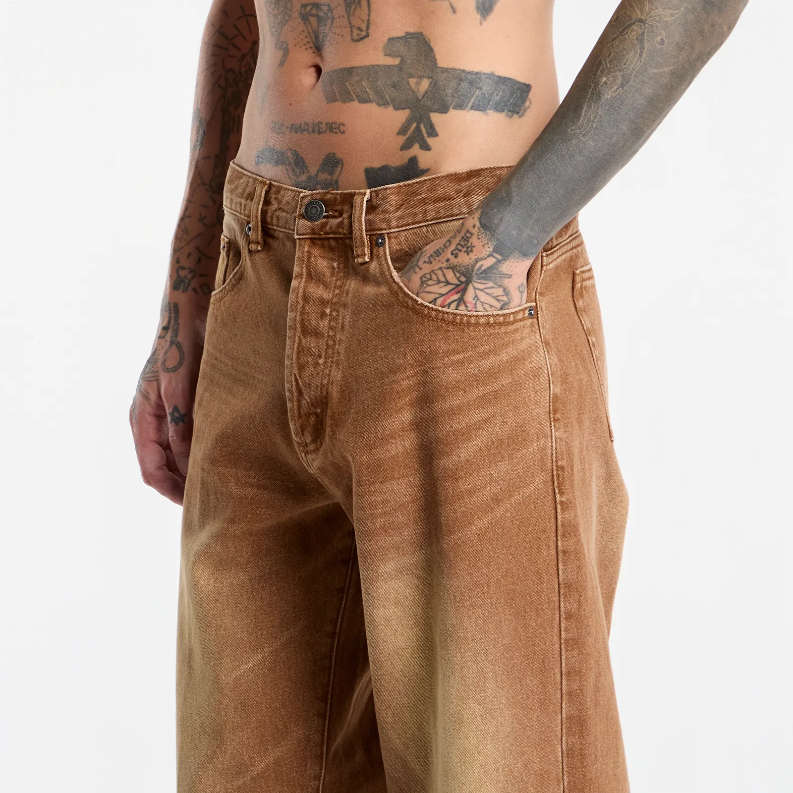 Jeans homme Obey Boxcar Straight Leg Denim Archive Brown