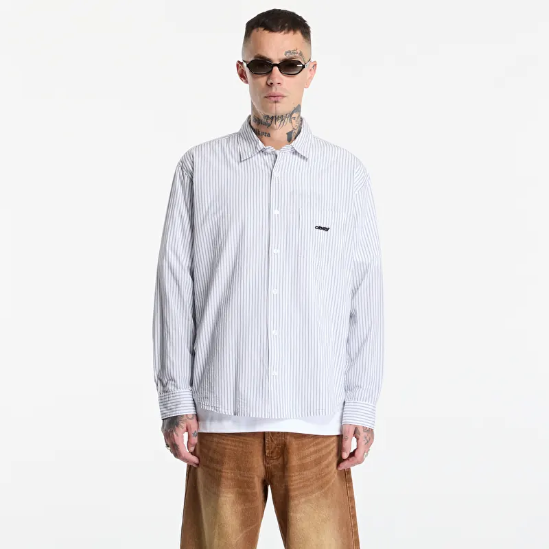 Obey William Woven White Multi