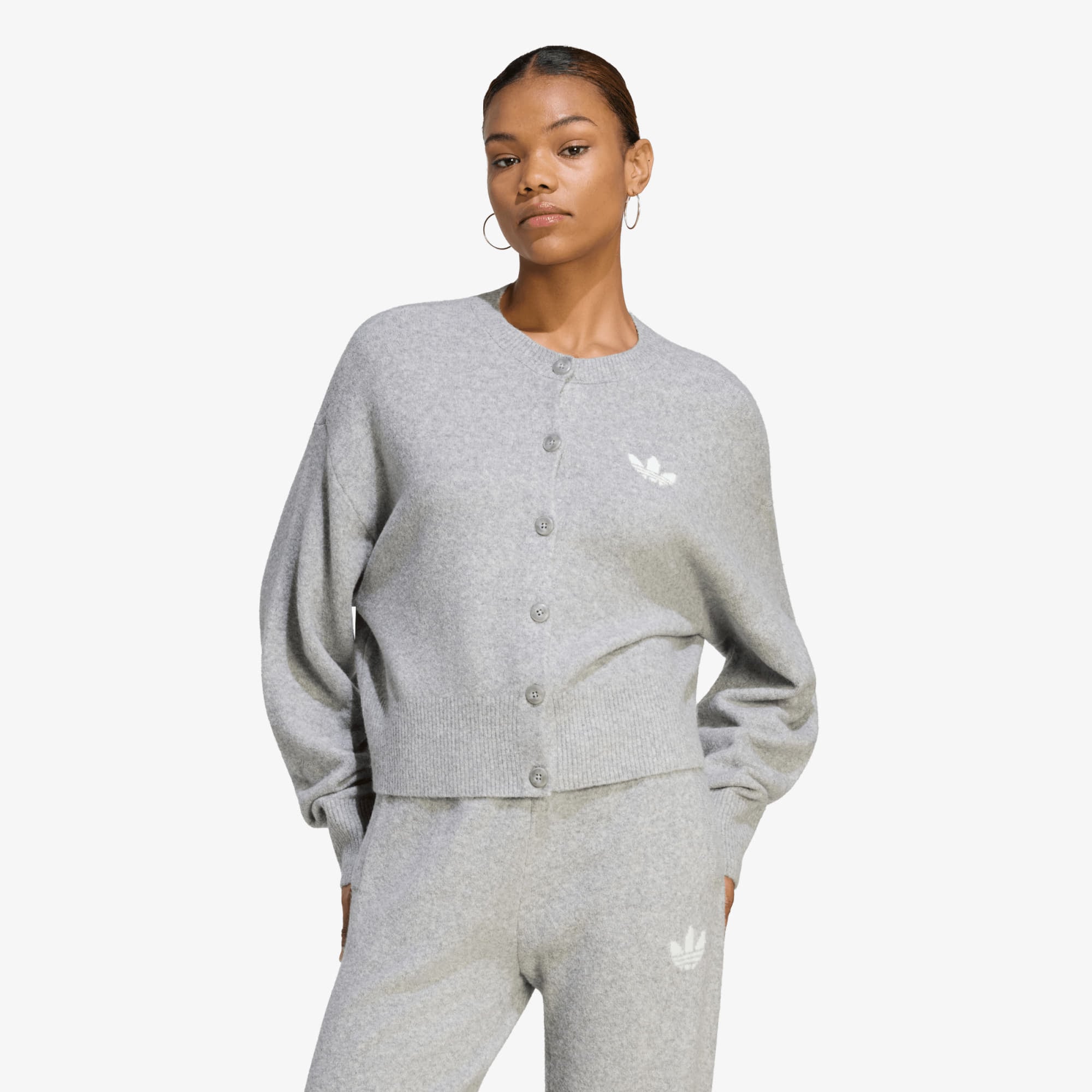 Пуловер adidas Essentials Knit Cardigan Medium Grey Heather XL