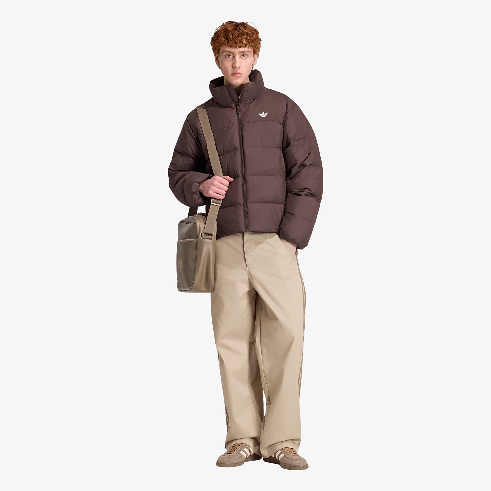 Jakker for menn adidas Stand Collar Regen Jacket Aurora Coffee