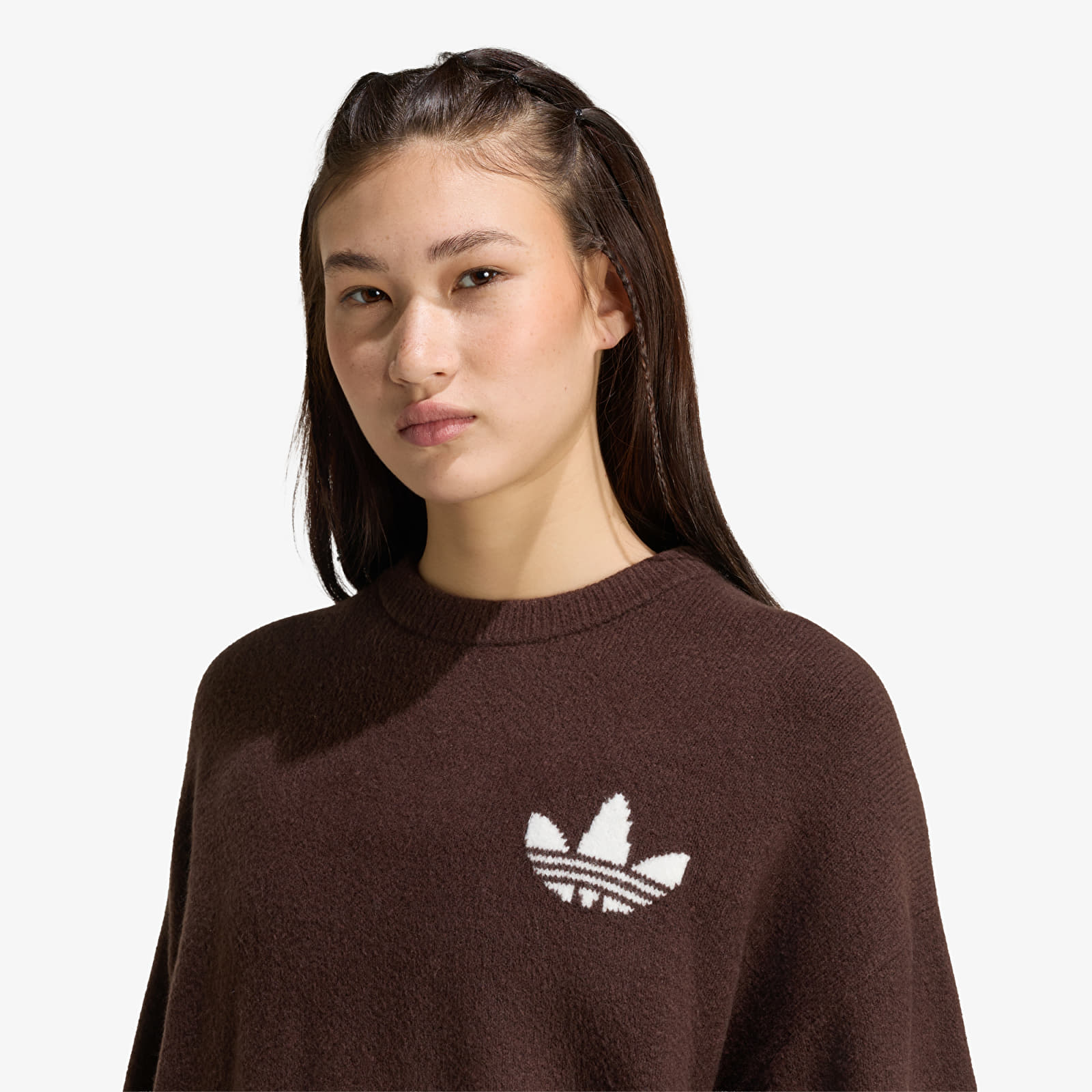 Gensere for kvinner adidas Originals Athl Dept Knitted Sweater Aurora Coffee