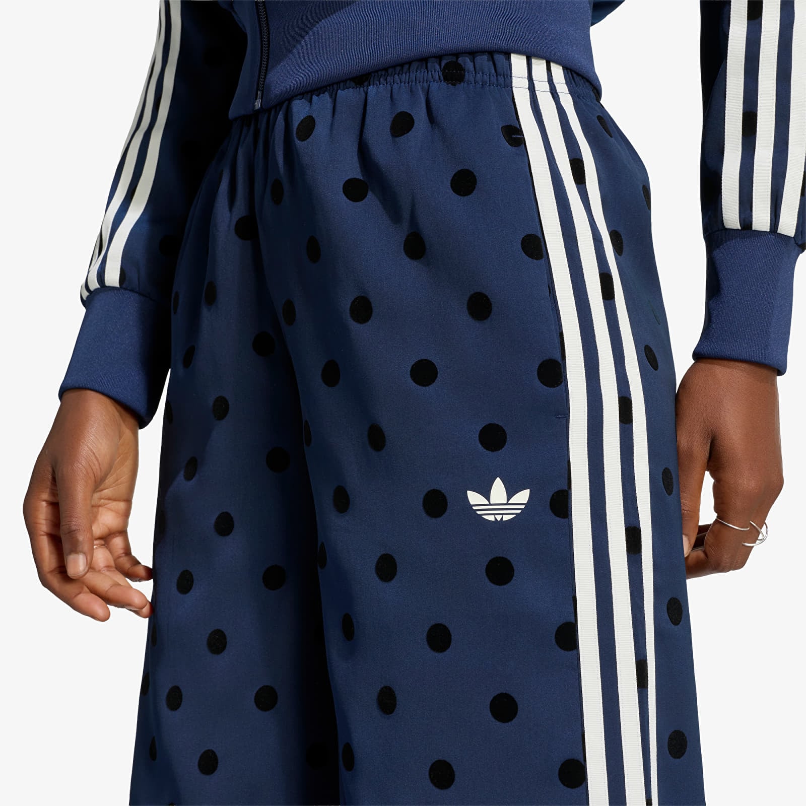 Pantalons femme adidas Satin Polka Dots Wide Leg Pant Night Indigo