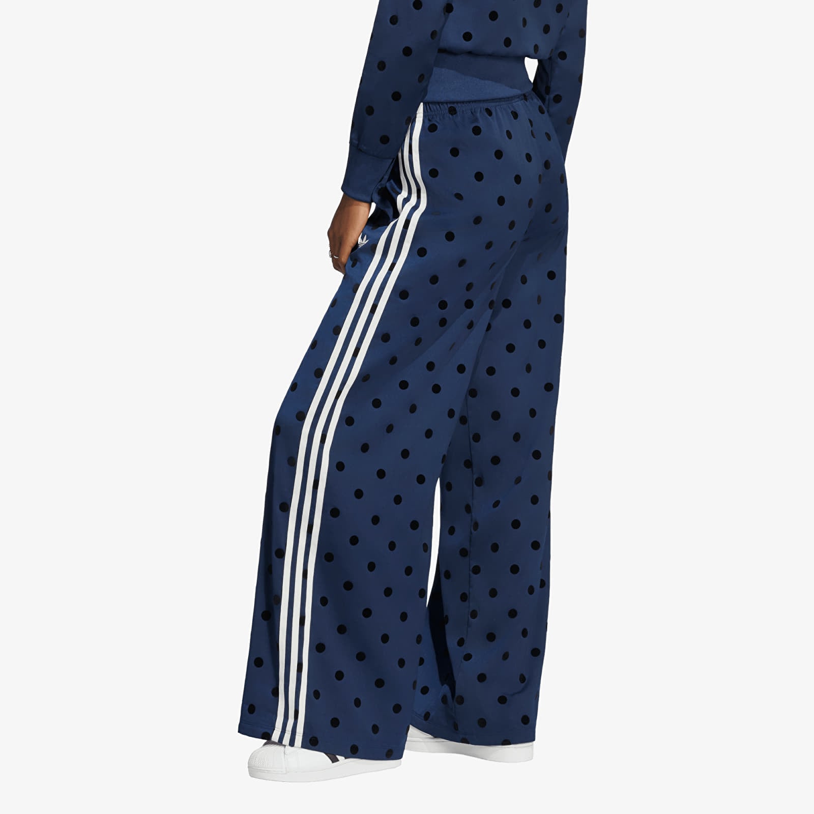 Pantalons femme adidas Satin Polka Dots Wide Leg Pant Night Indigo