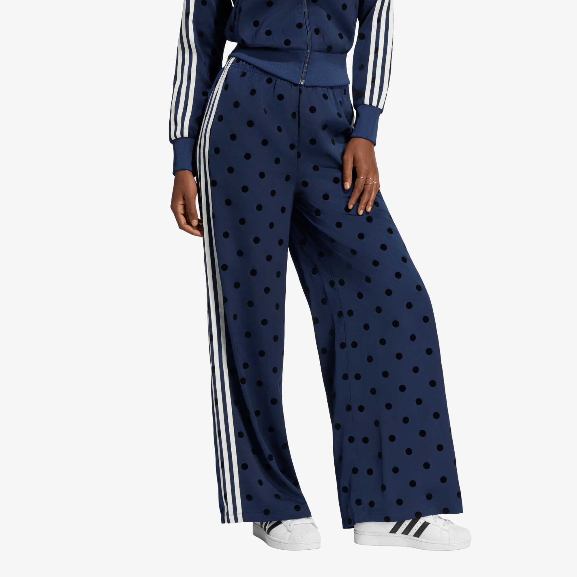 Панталони adidas Satin Polka Dots Wide Leg Pant Night Indigo XL