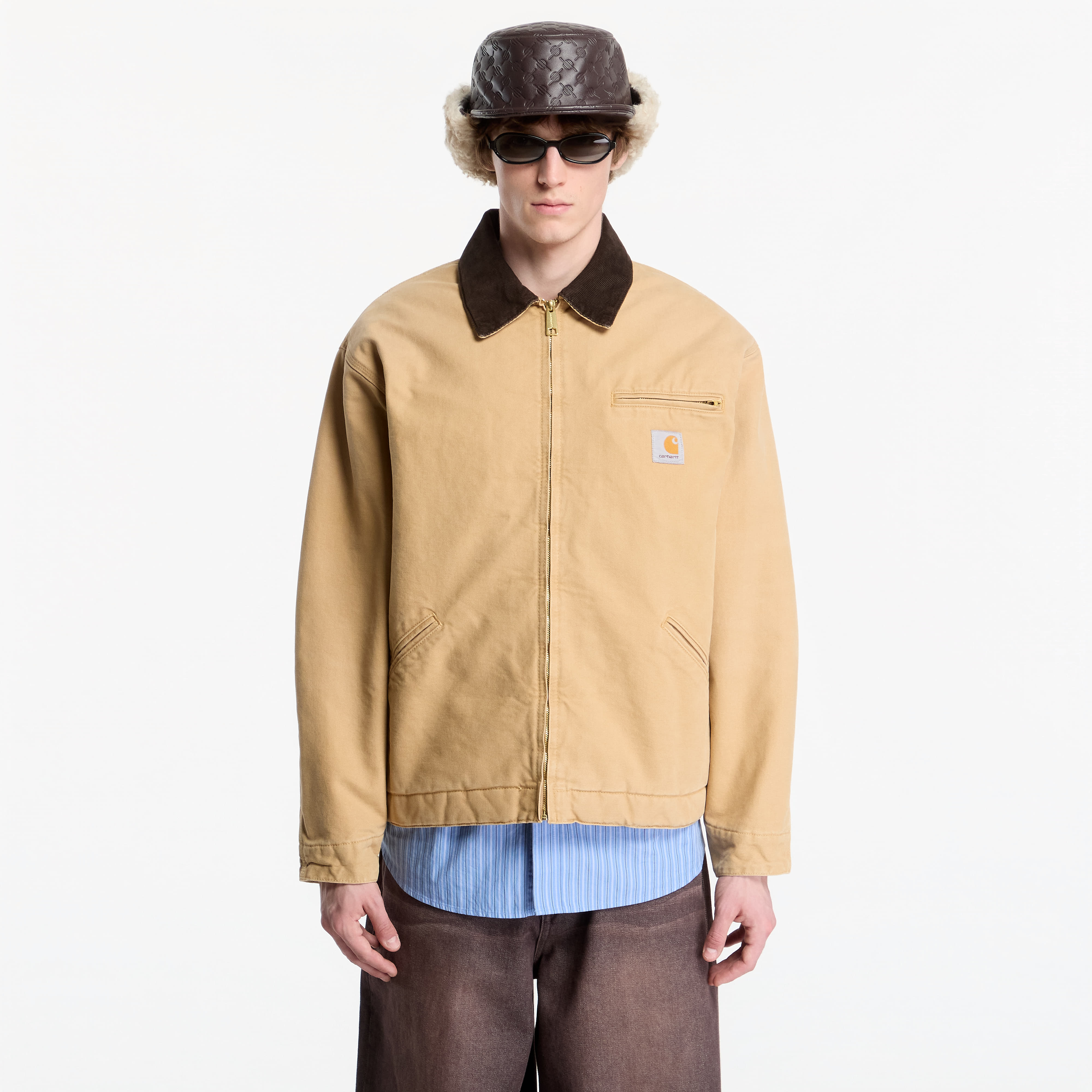 Carhartt WIP Bunda Carhartt WIP OG Detroit Jacket UNISEX WIP Dusty H/ Tobacco Stone Canvas XL