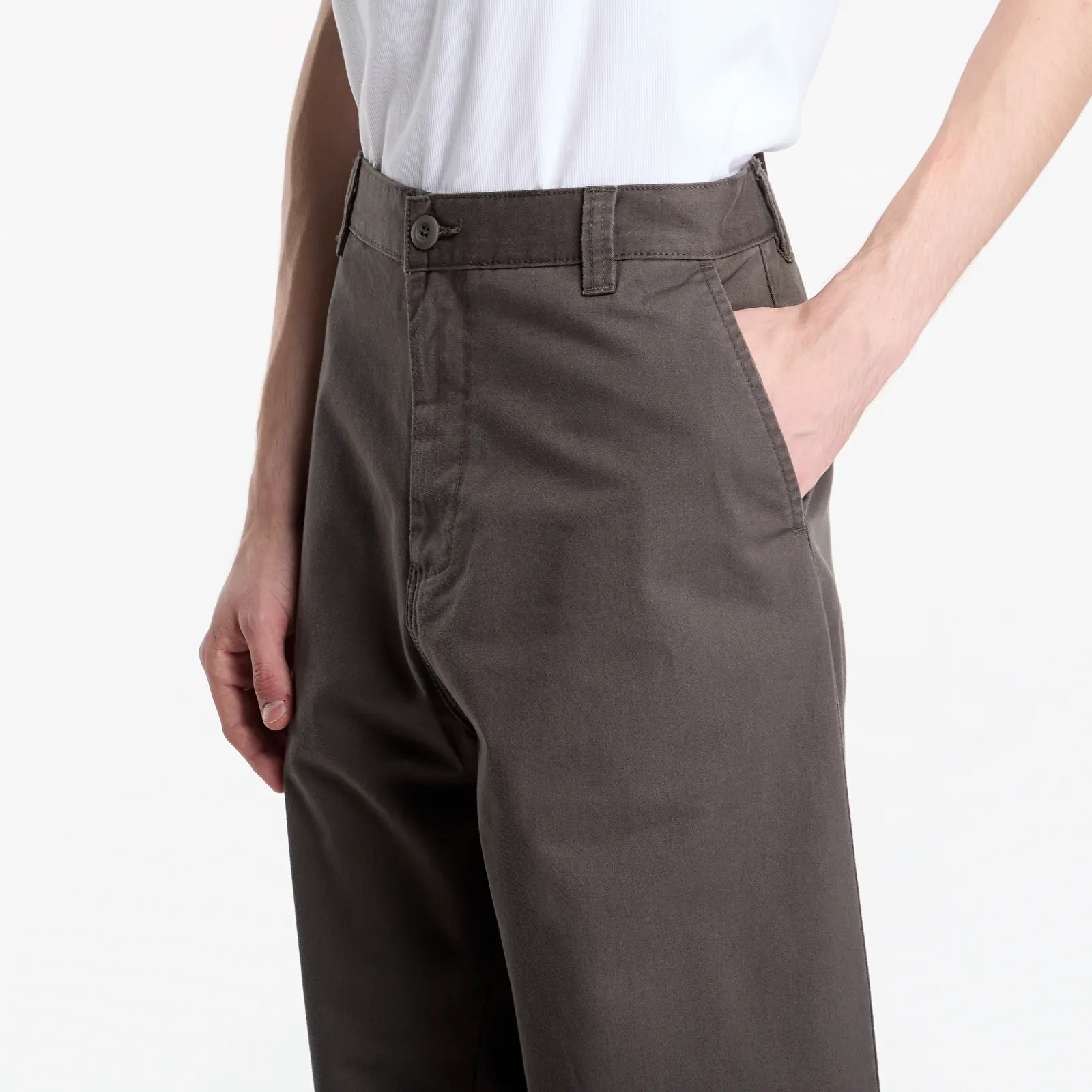 Pantalons homme Carhartt WIP Brady Pant UNISEX Shungite Stone Washed