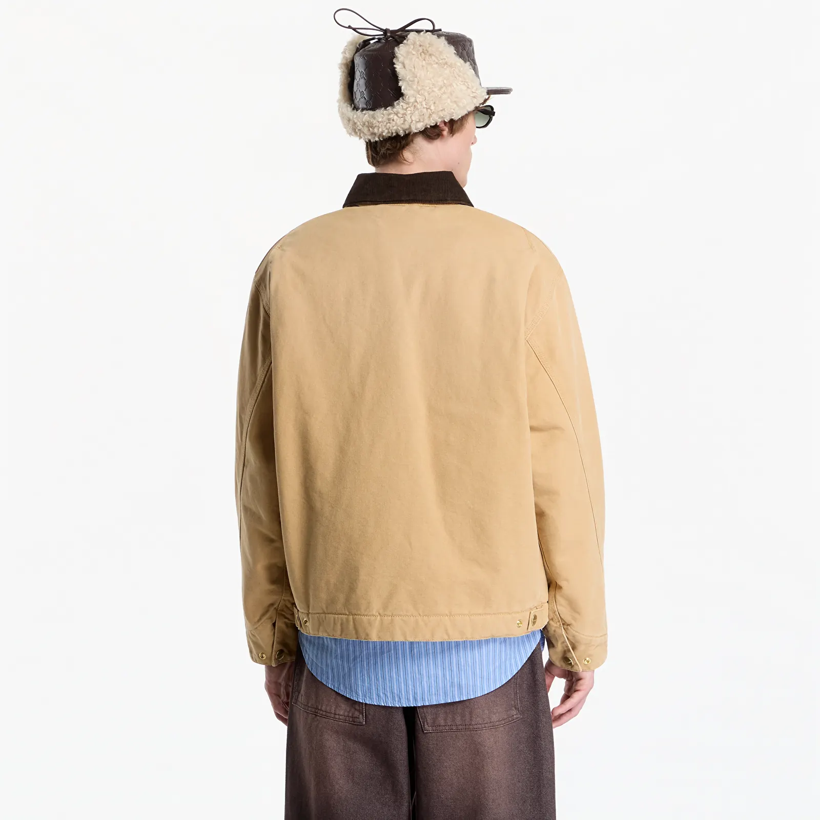 Men's jackets Carhartt WIP OG Detroit Jacket UNISEX WIP Dusty H/ Tobacco Stone Canvas