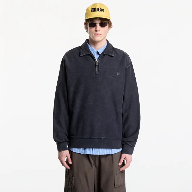 Толстовка Carhartt WIP Lambert Polo Sweat UNISEX Black Moon Wash