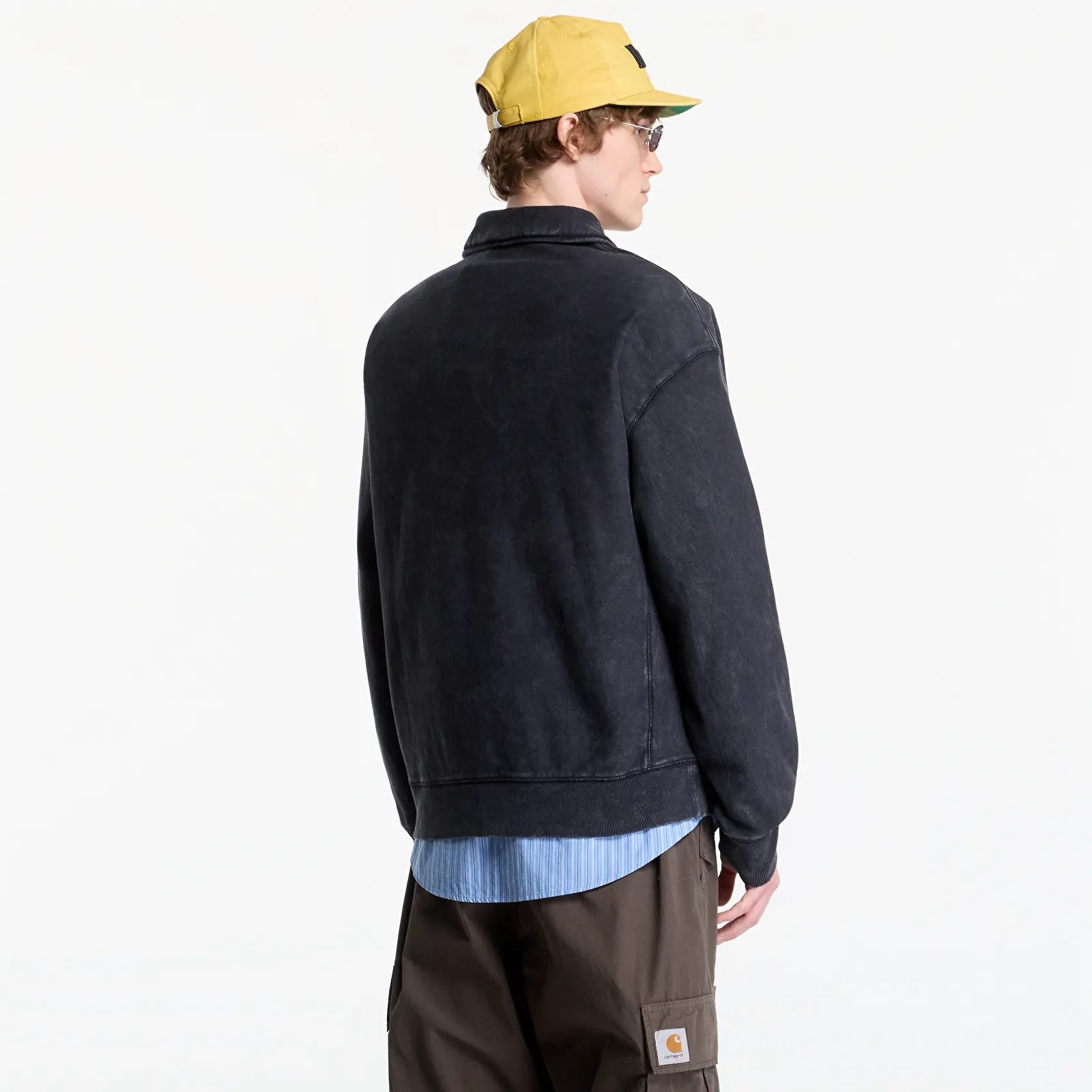 Camisolas de homem Carhartt WIP Lambert Polo Sweat UNISEX Black Moon Wash