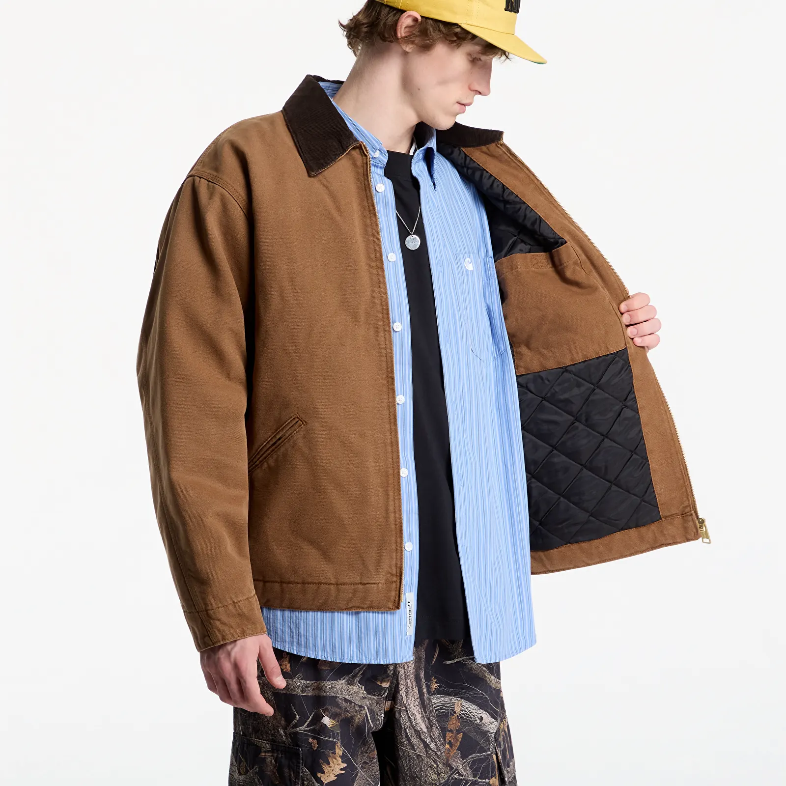 Vestes pour hommes Carhartt WIP OG Detroit Jacket UNISEX WIP H Brown/ Tobacco Stone Canvas
