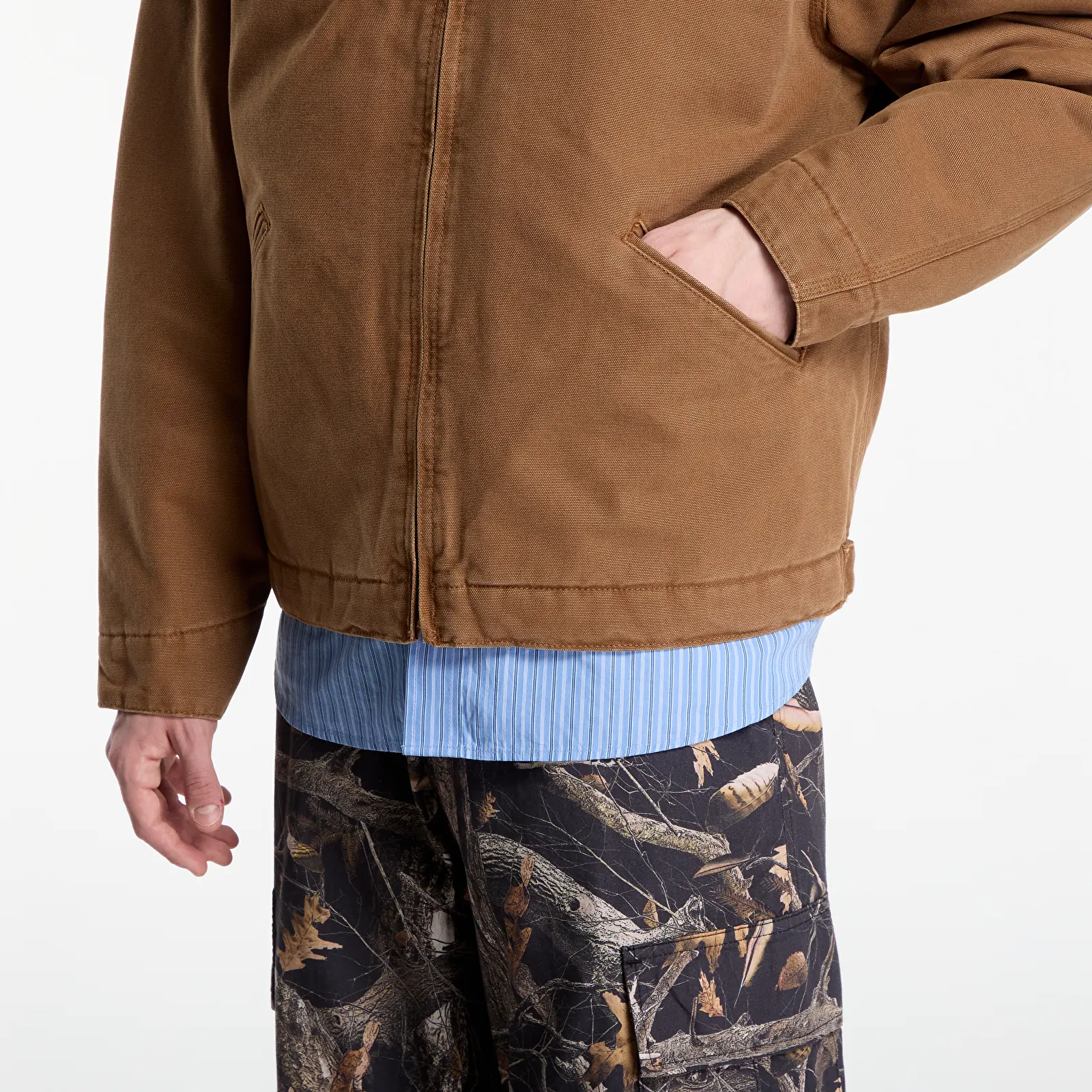 Vestes pour hommes Carhartt WIP OG Detroit Jacket UNISEX WIP H Brown/ Tobacco Stone Canvas