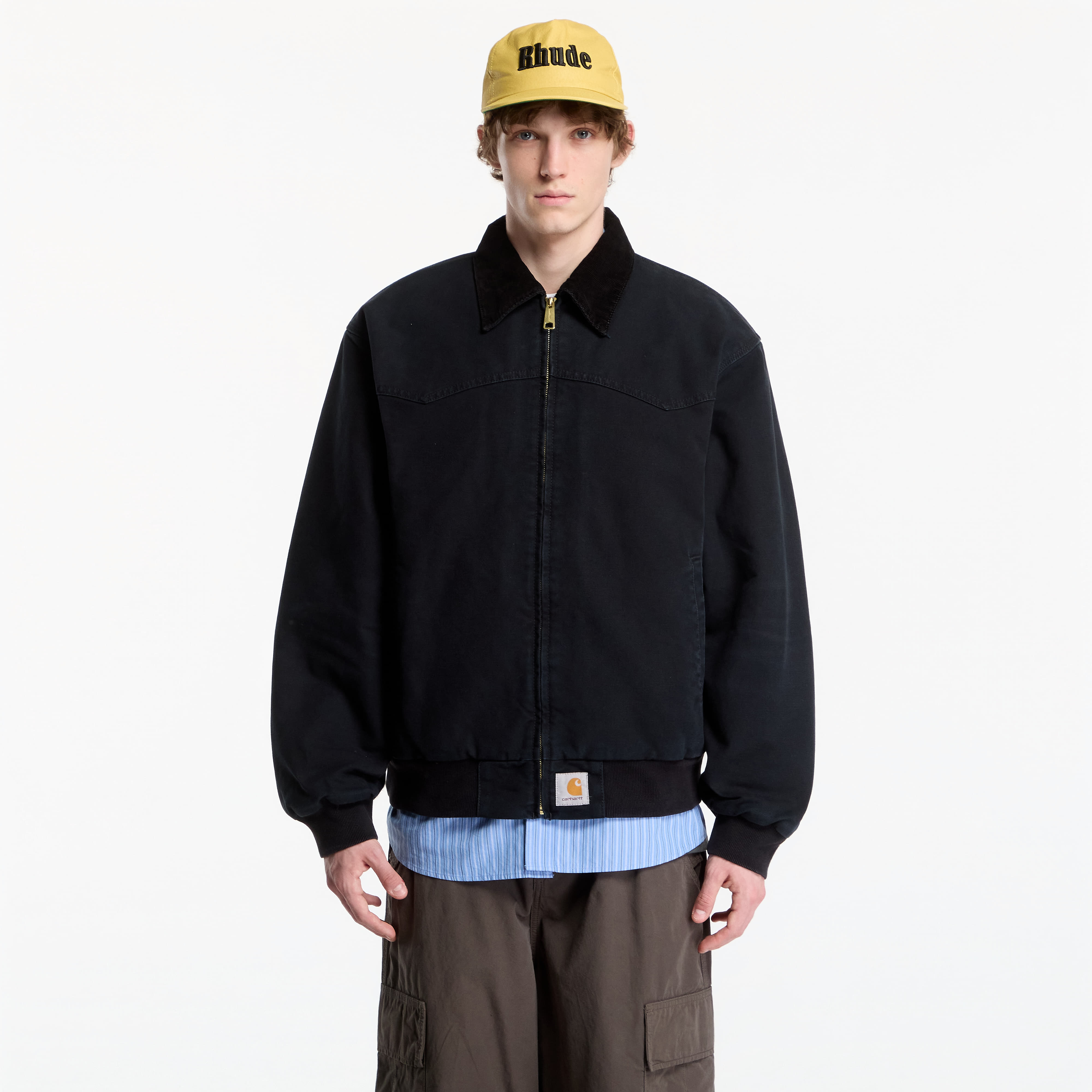 Carhartt WIP Bunda Carhartt WIP OG Santa Fe Jacket UNISEX Black/ Black Stone Canvas M