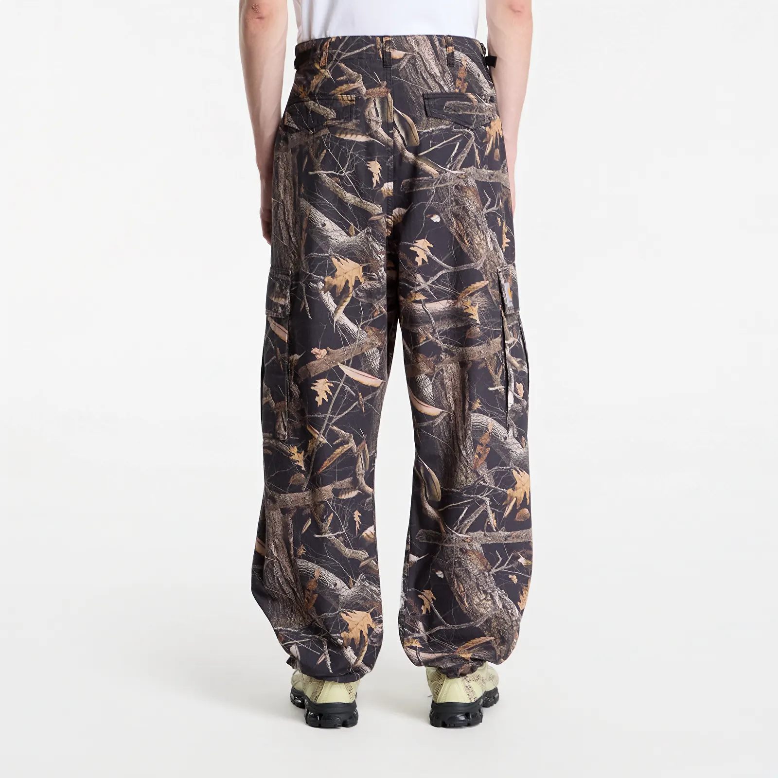 Pánské kalhoty Carhartt WIP Osborn Cargo Pant UNISEX Camo Feather Tree, Black Rinsed