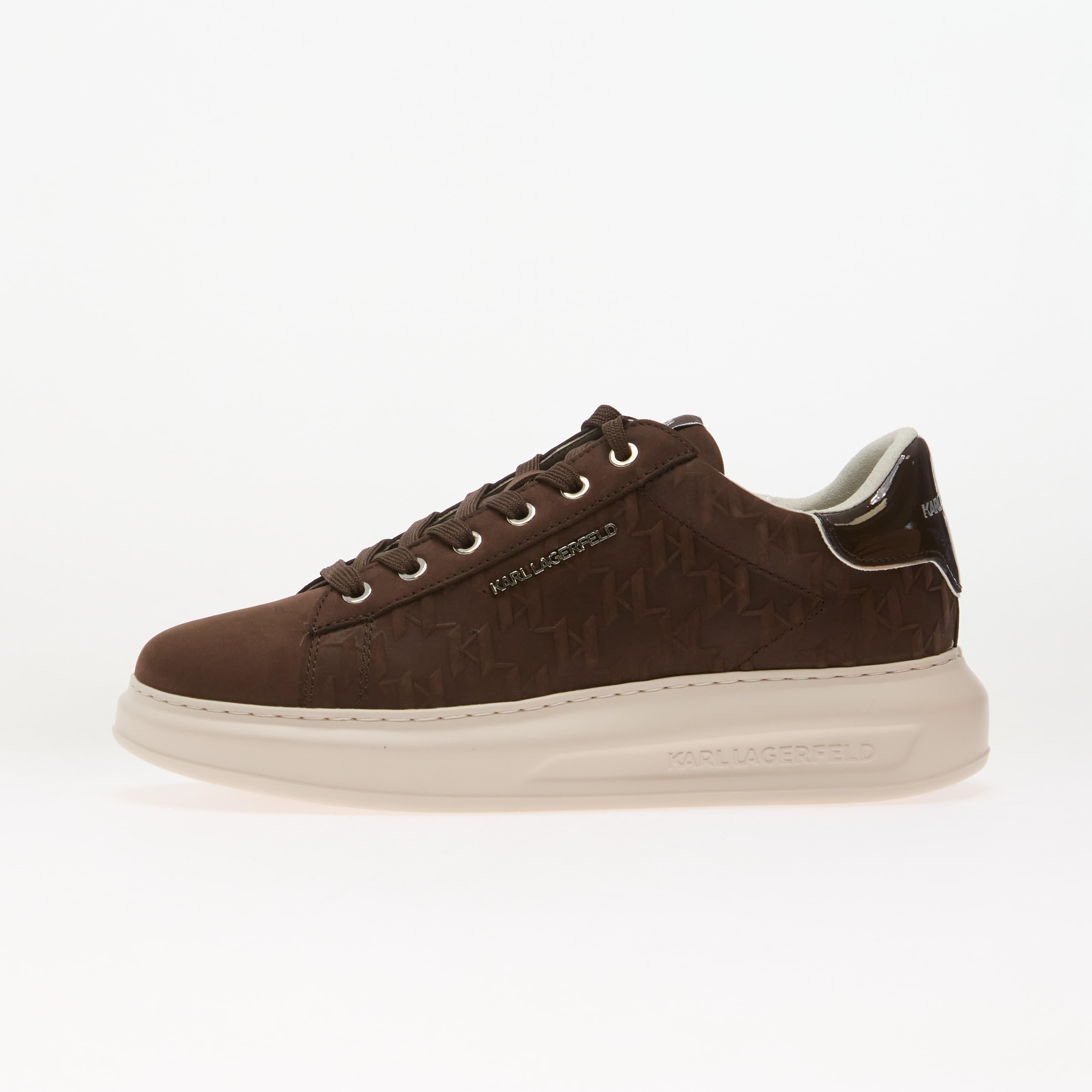 Сникърси Karl Lagerfeld Jeans Kapri Monogram Emboss Lo Dk Brown Nubuck EUR 44