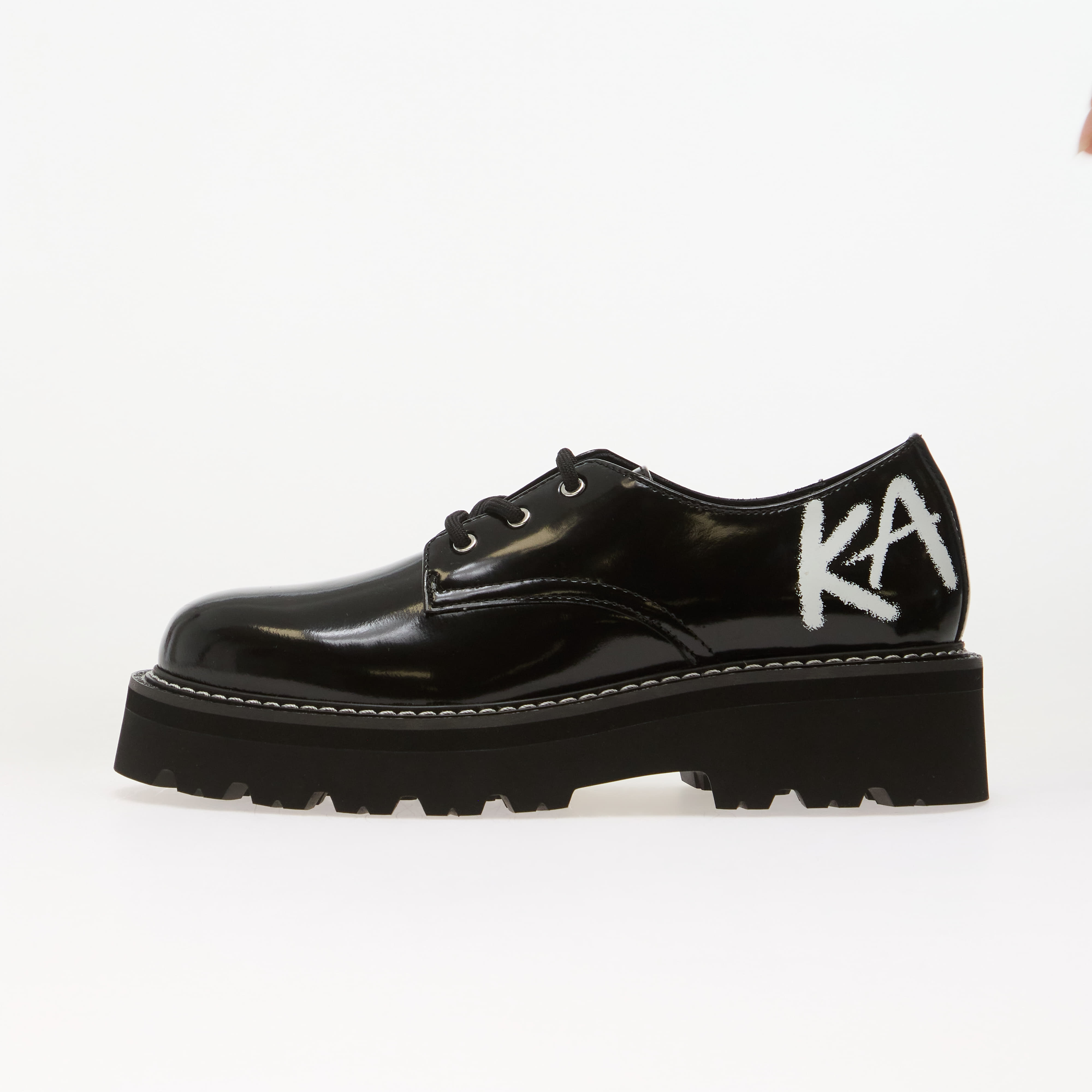 Сникърси Karl Lagerfeld Jeans Kyla Brush Logo Shoe Black Lthr EUR 36