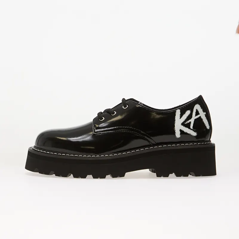 Karl Lagerfeld Jeans Kyla Brush Logo Shoe Black Lthr