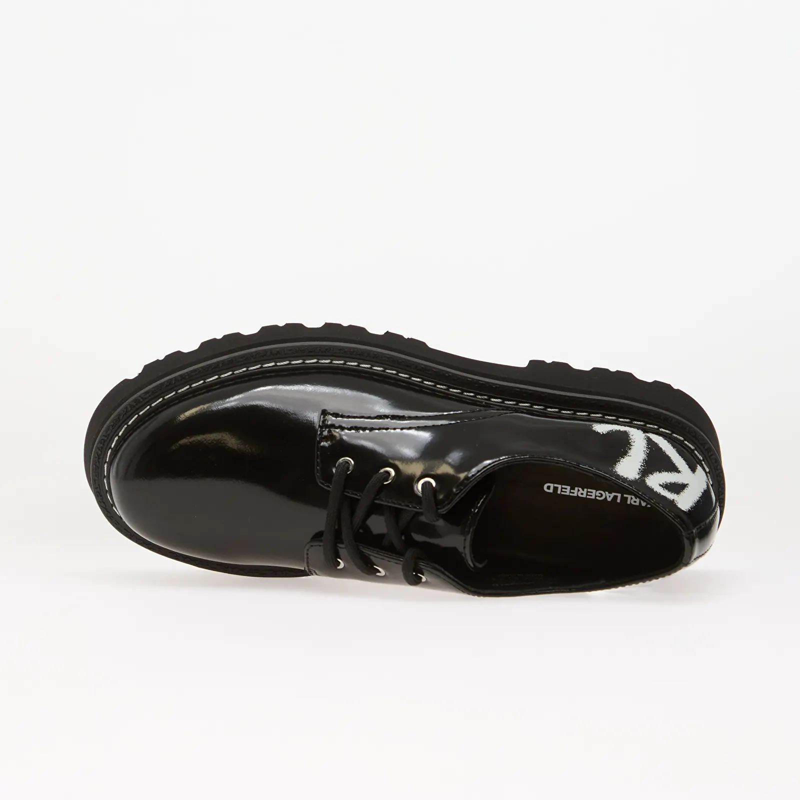 Baskets femme Karl Lagerfeld Jeans Kyla Brush Logo Shoe Black Lthr