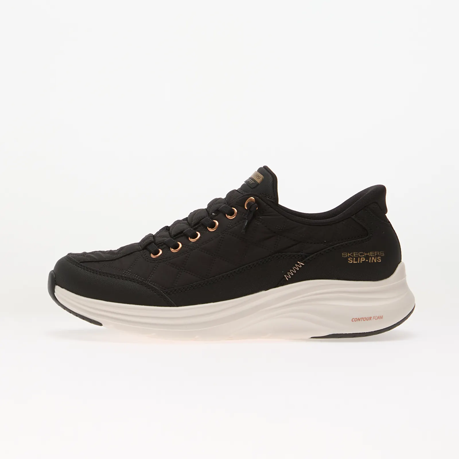 Dámské tenisky Skechers Contour Foam - Golden Hour Black/ Rose Gold