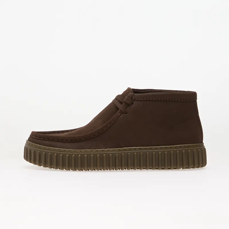 Clarks Torhill Hi Leather Dark Brown