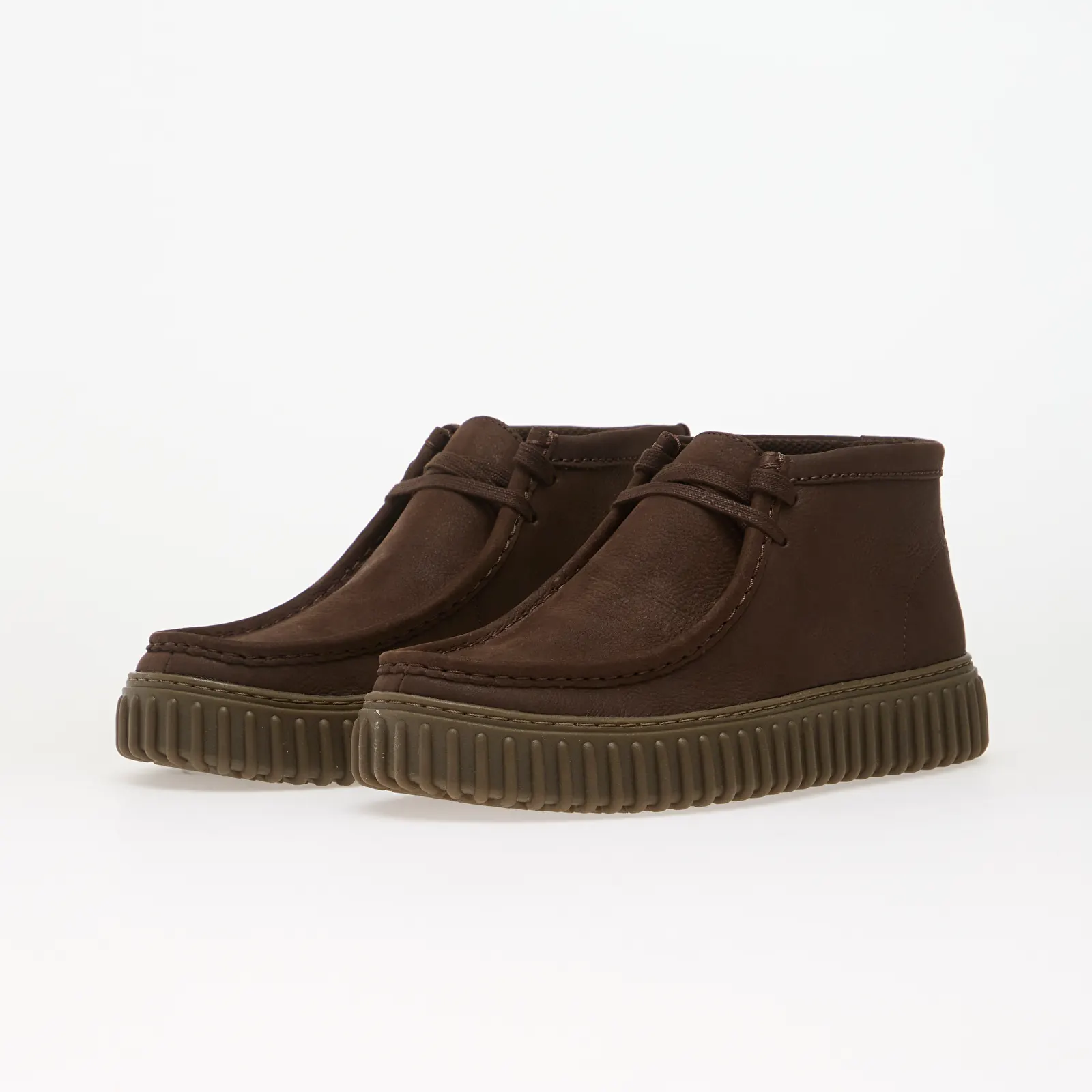 Miesten saappaat Clarks Torhill Hi Leather Dark Brown