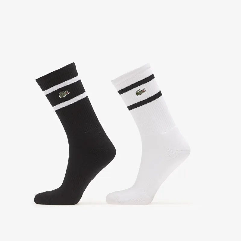 Lacoste Crew Socks Black/White
