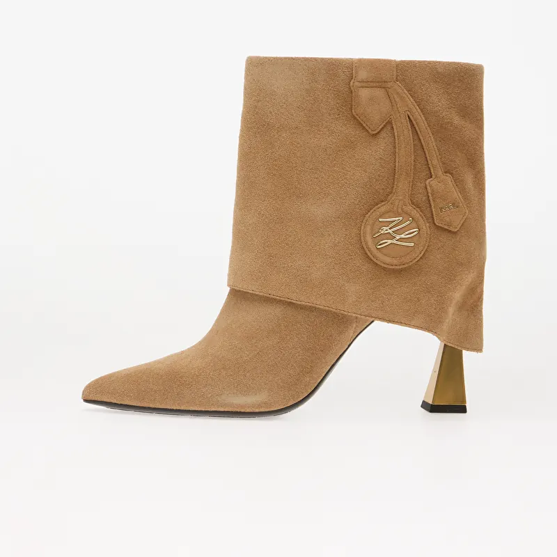 Karl Lagerfeld Jeans Debutante Pendulum Fold Down Bt Tan Suede