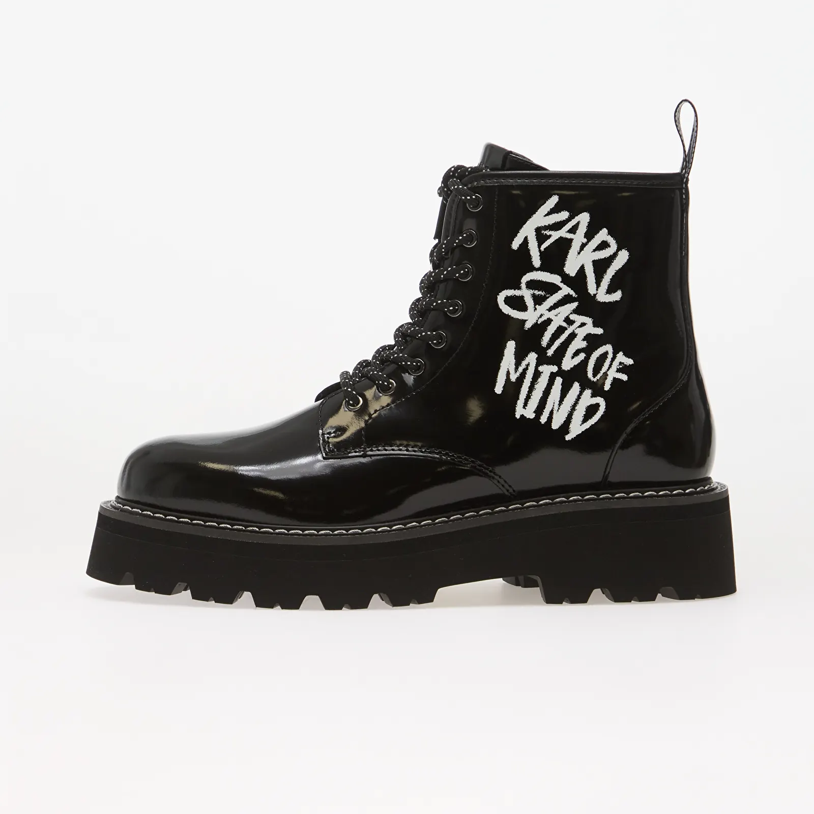 Dámske boots Karl Lagerfeld Jeans Kyla Karl State Of Mind Hi Boot Black Lthr