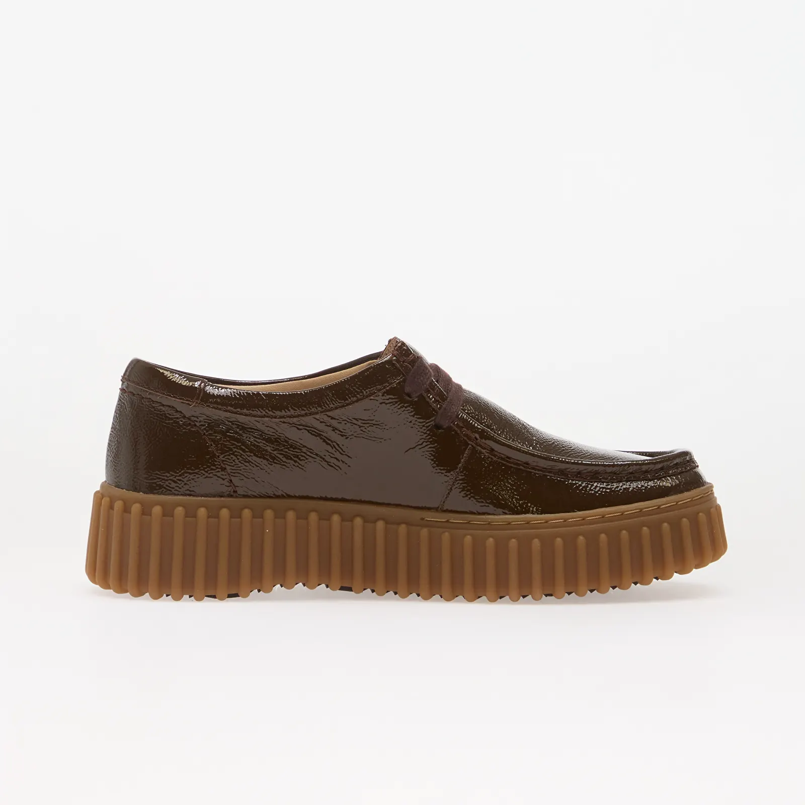 Naisten saappaat Clarks Torhill Bee Patent Dark Brown