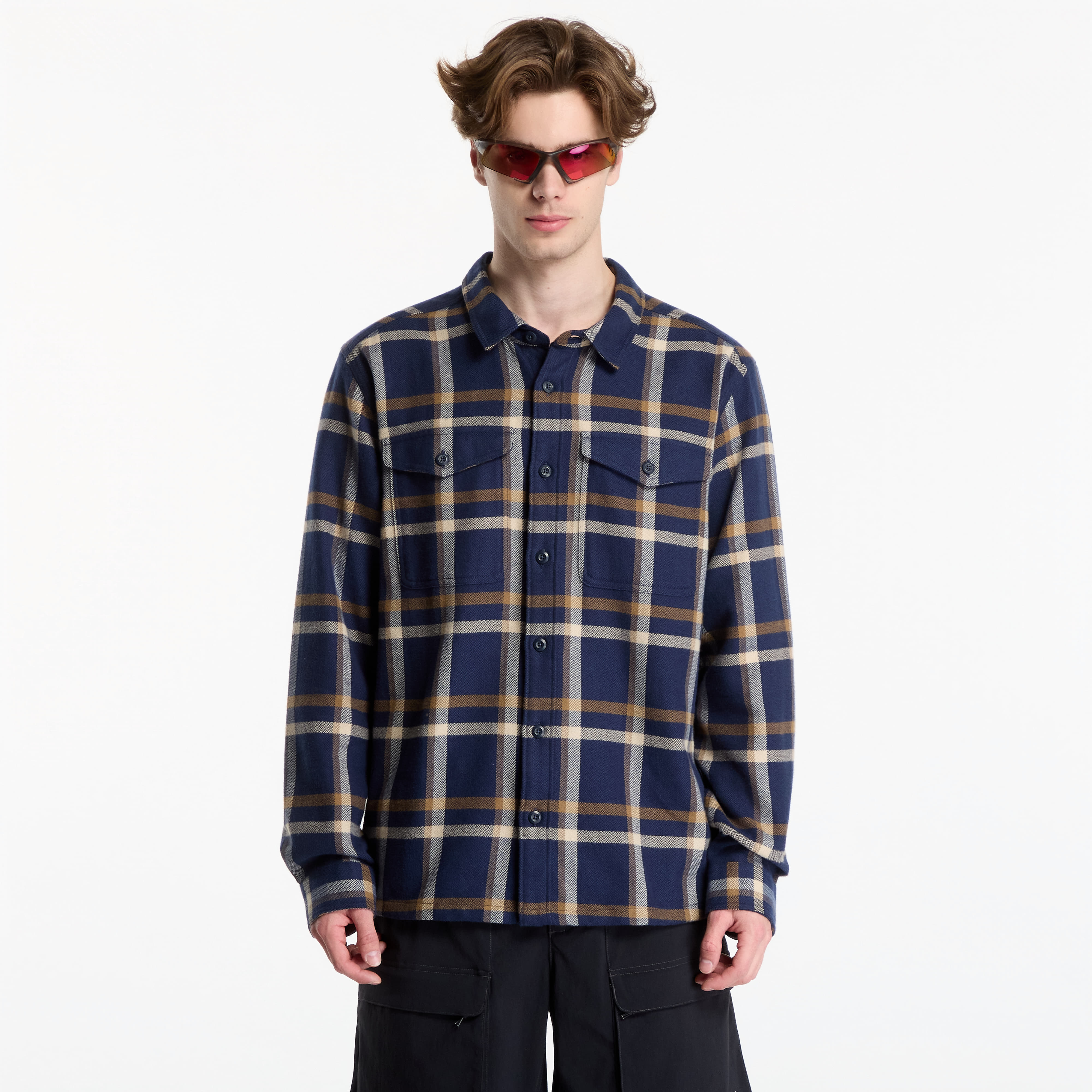 Риза Patagonia M's Fjord Flannel Shirt Crossing: New Navy M