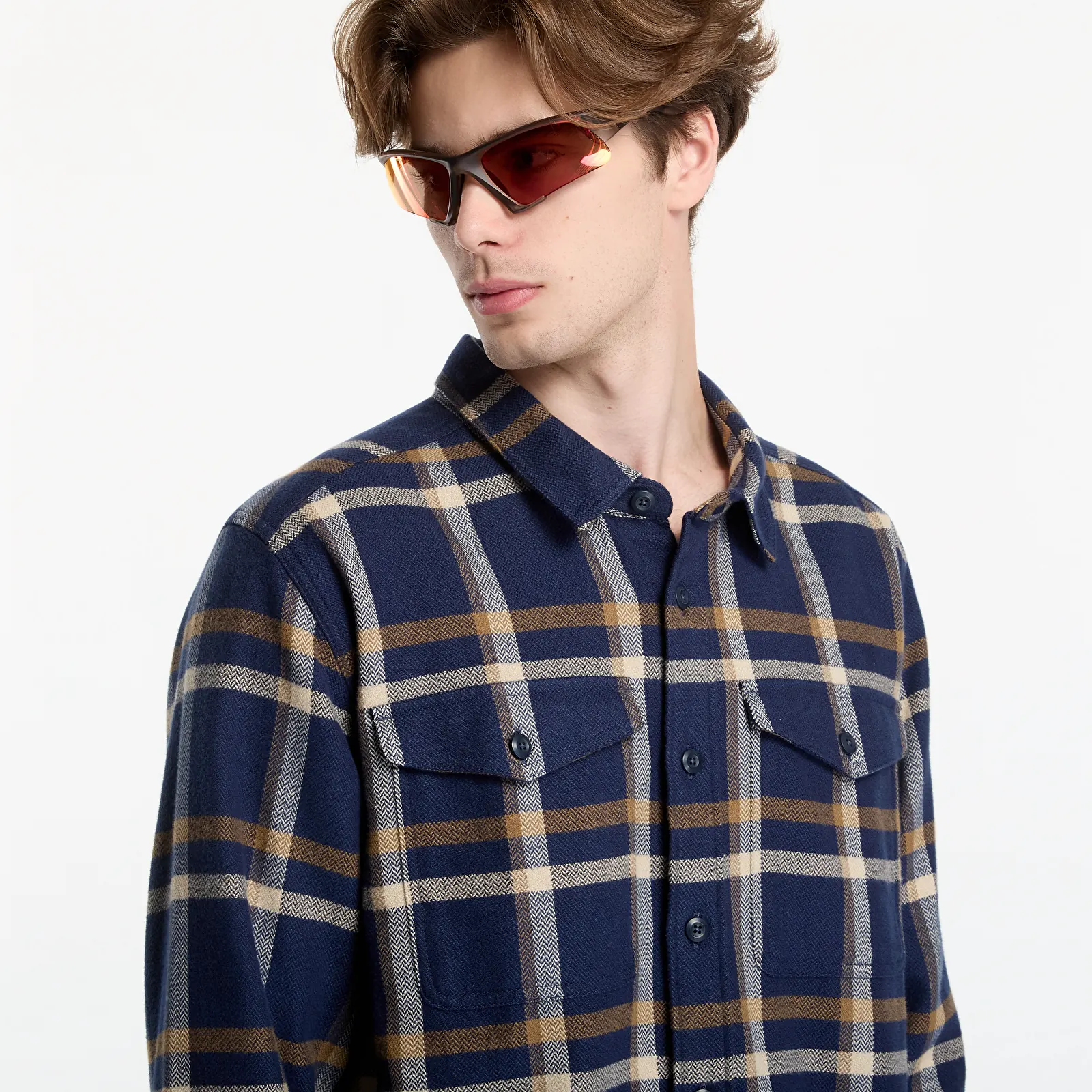 Skjortor Patagonia M's Fjord Flannel Shirt Crossing: New Navy