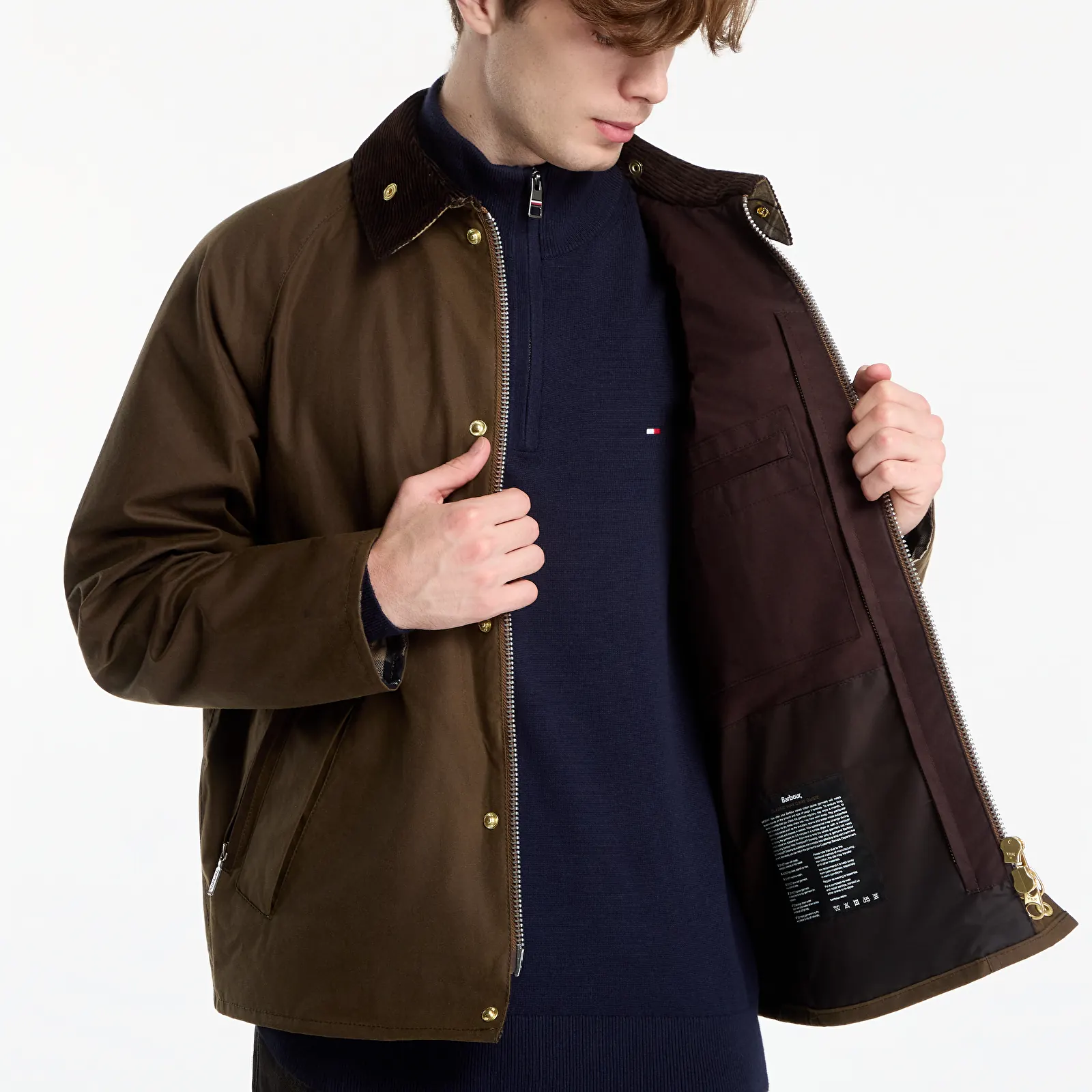 Jacken Barbour Icons Transport Wax Brown