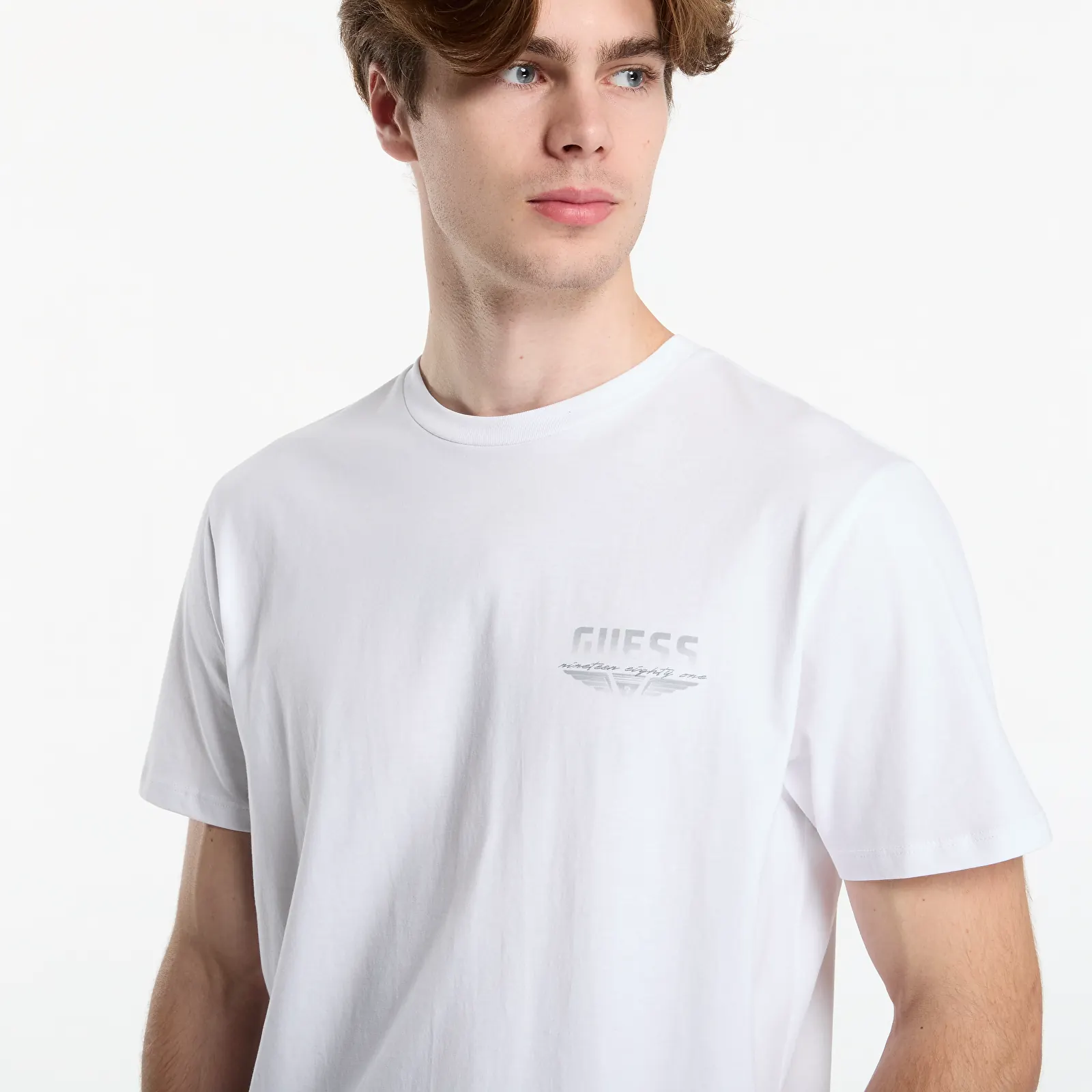 Majice T-shirt Guess Jeans Ss Bsc City Bridge Tee Pure White Multi