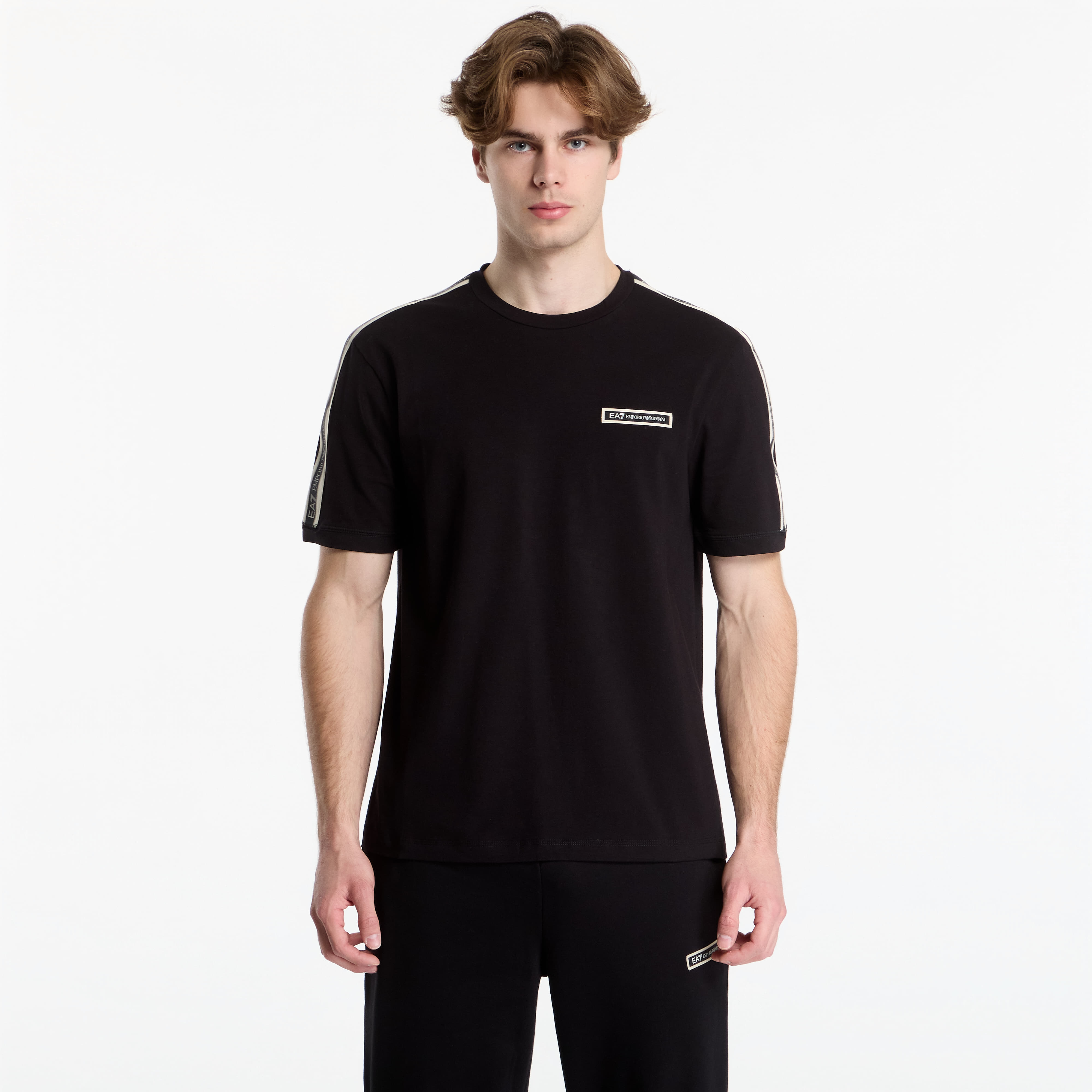 Тениска EA7 Emporio Armani Train Logo Series M Tape Tee S Black L