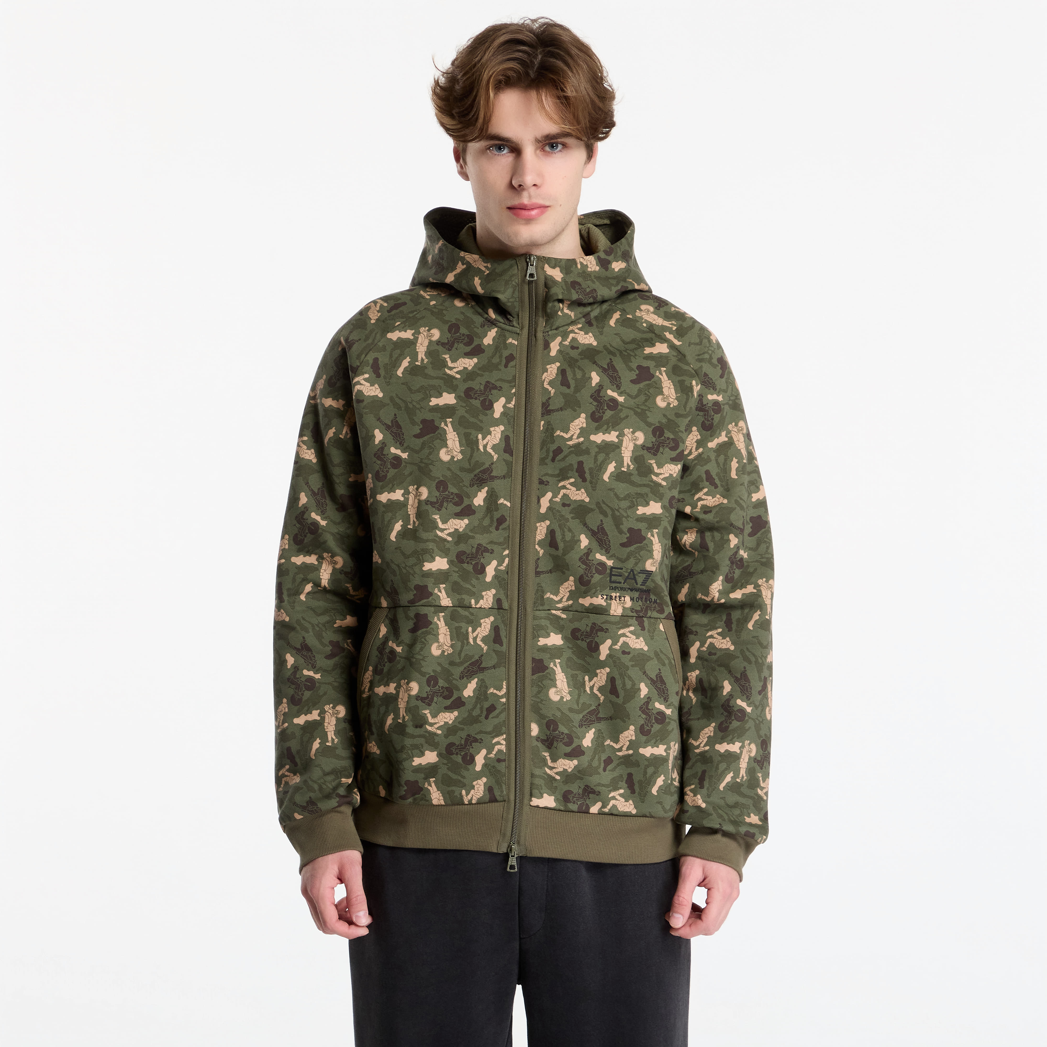 Суитшърт EA7 Emporio Armani Train Graphic Series M Hoodie Green Fancy Camou XL