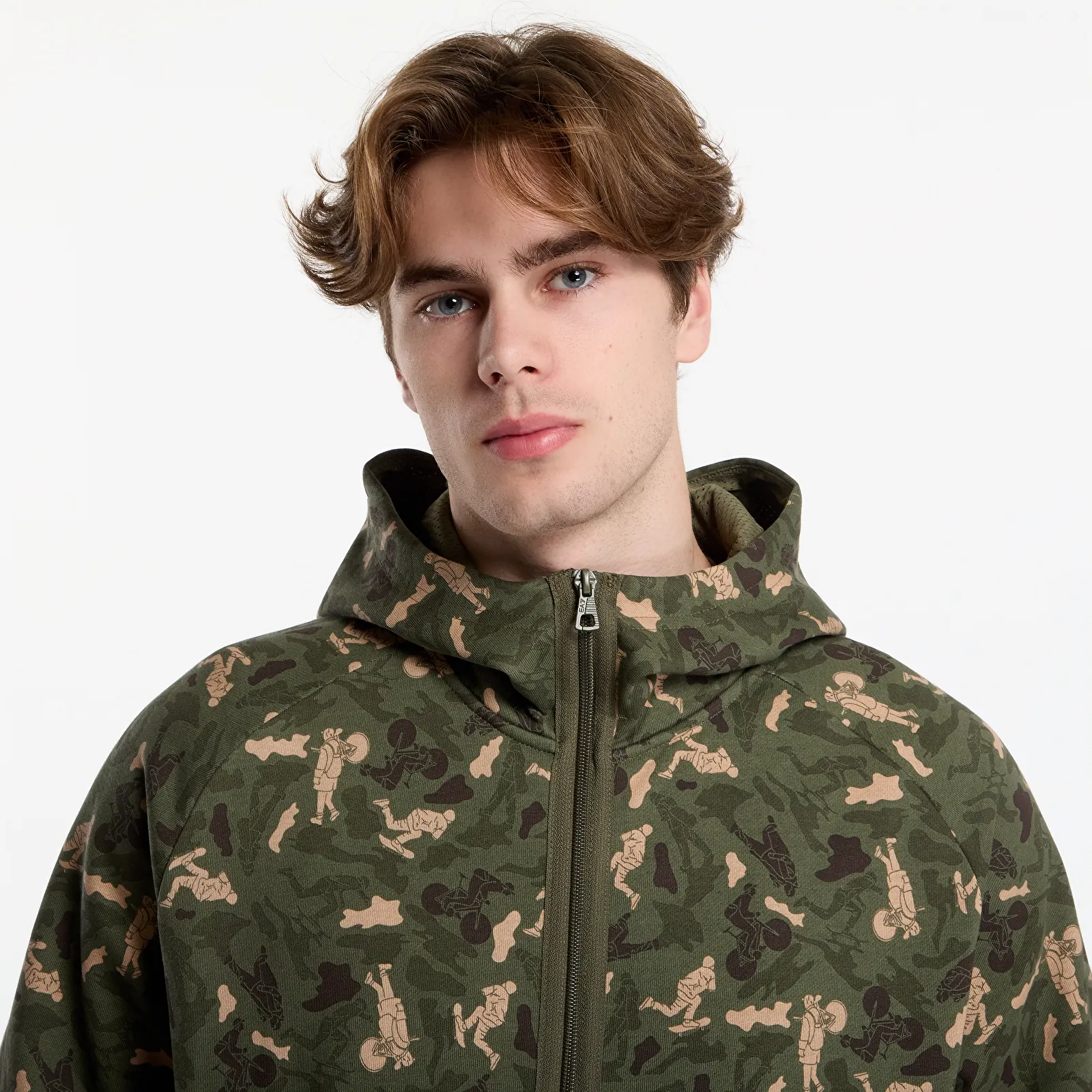 Hættetrøjer og sweatshirts EA7 Emporio Armani Train Graphic Series M Hoodie Green Fancy Camou