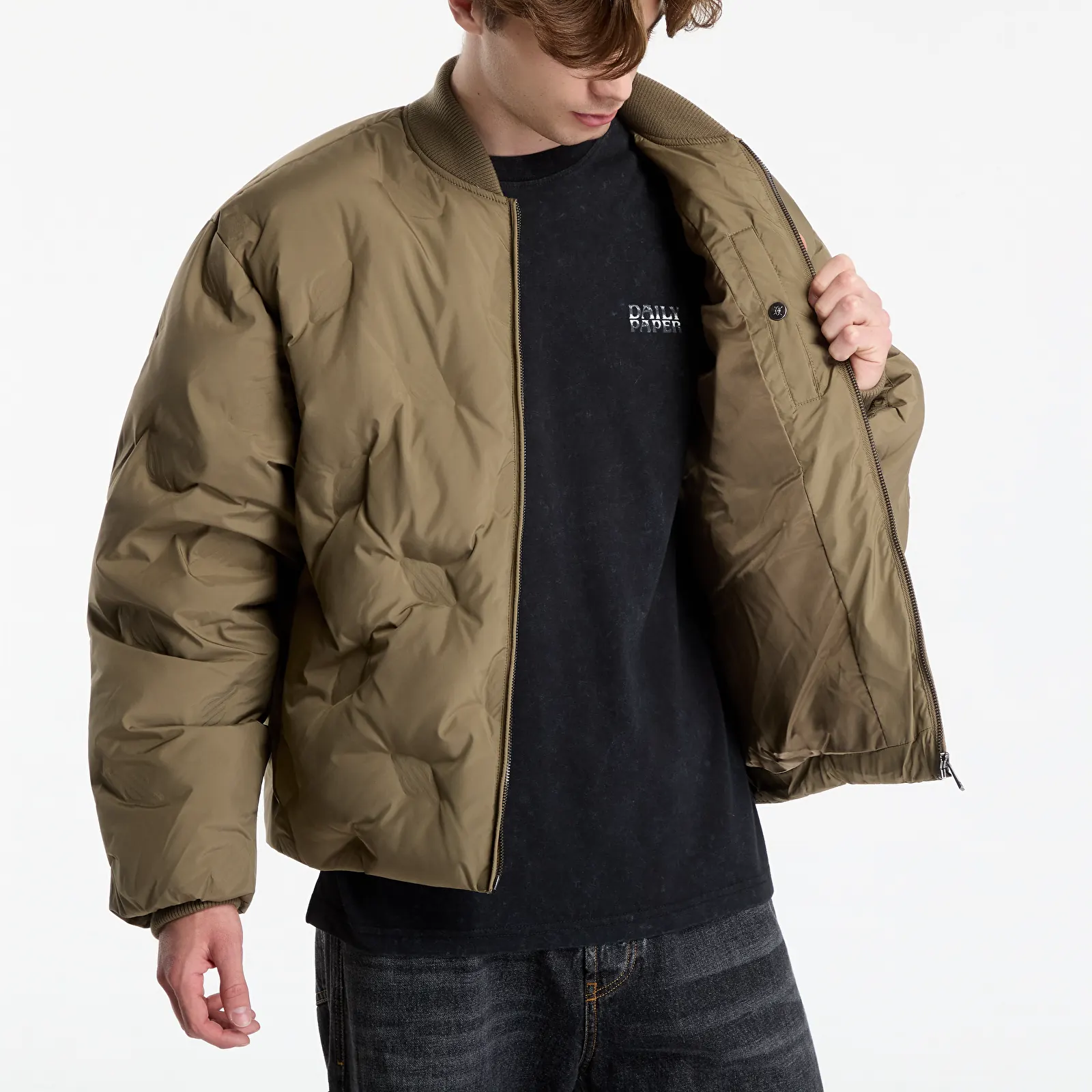 Chaquetas Daily Paper Ayan Monogram Puffer Jacket Army Green