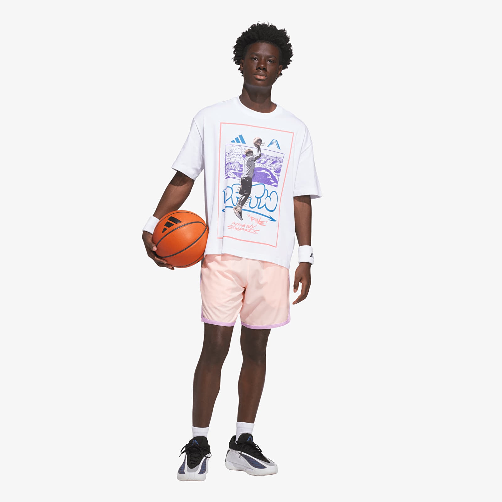 Men's shorts adidas Anthony Edwards Crazy Lite Short Haze Coral/ Bliss Lilac