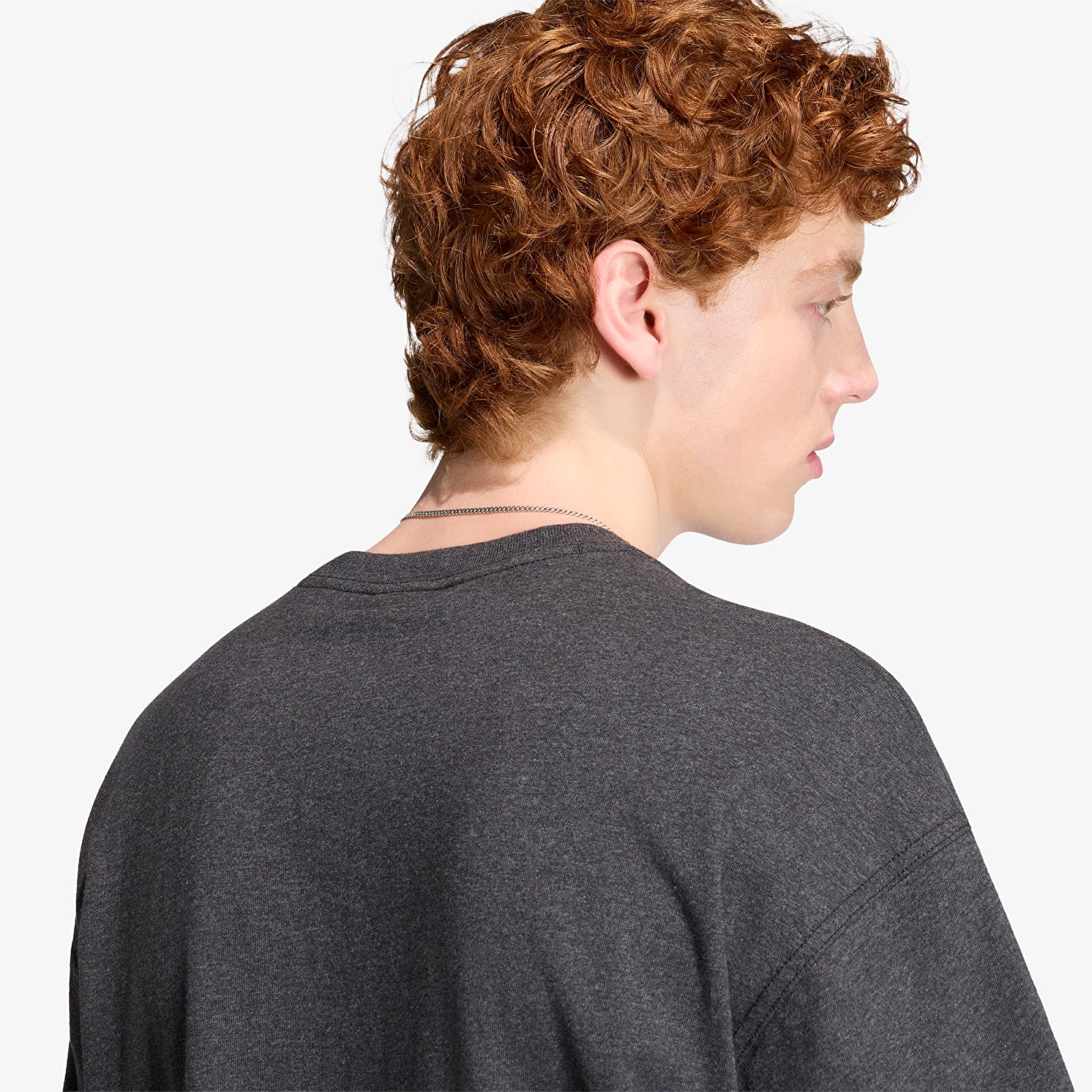T-Shirts Männer adidas Trefoil Essentials Melange Loose Cropped T-Shirt Dark Grey Heather