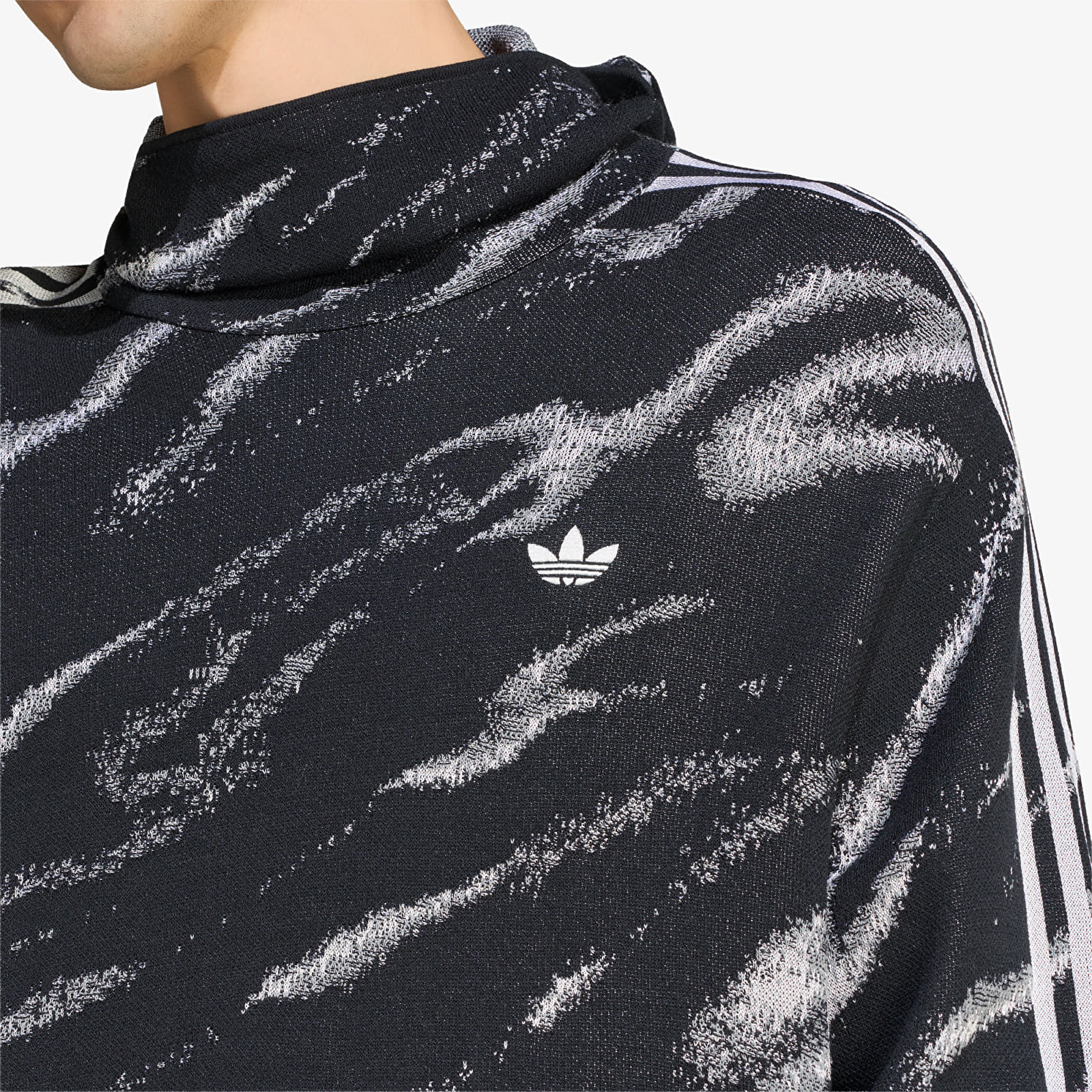 Men's sweatshirts adidas Adilenium 6 Knitted Hoodie Black/ Grey Three