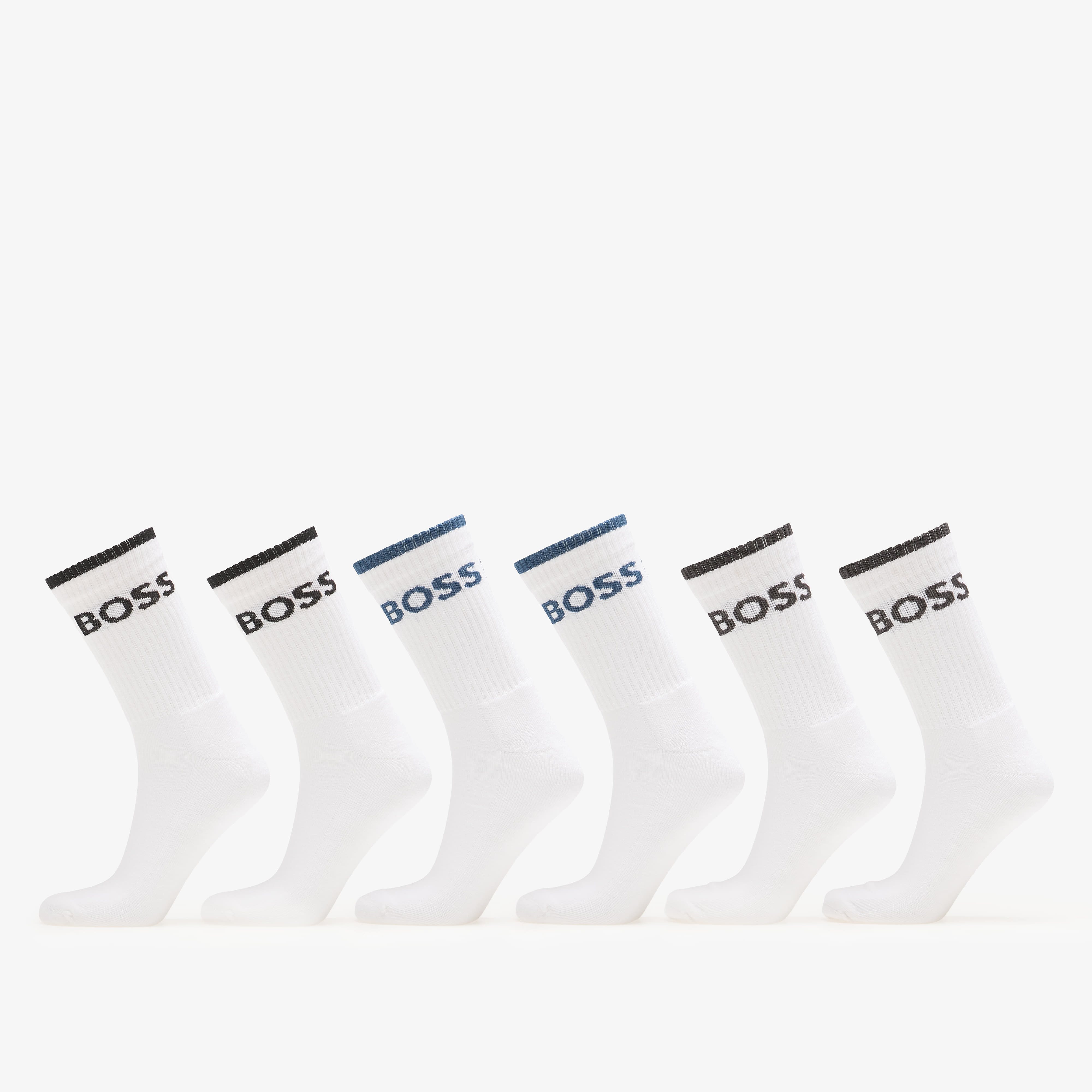 Hugo Boss 6-Pack QS Stripe Socks White 43-46