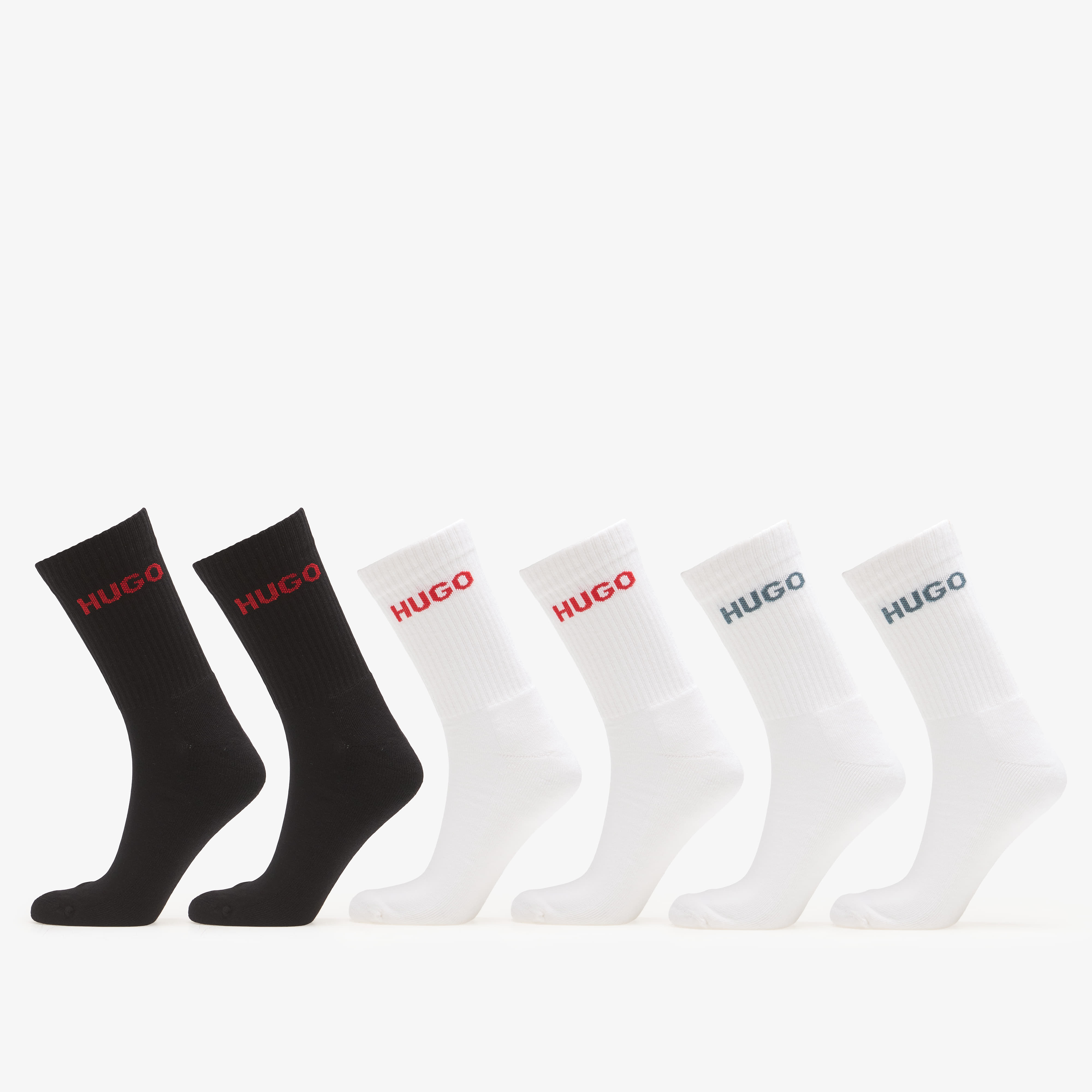 Hugo Boss 6-Pack QS Rib Logo Socks Black 39-42