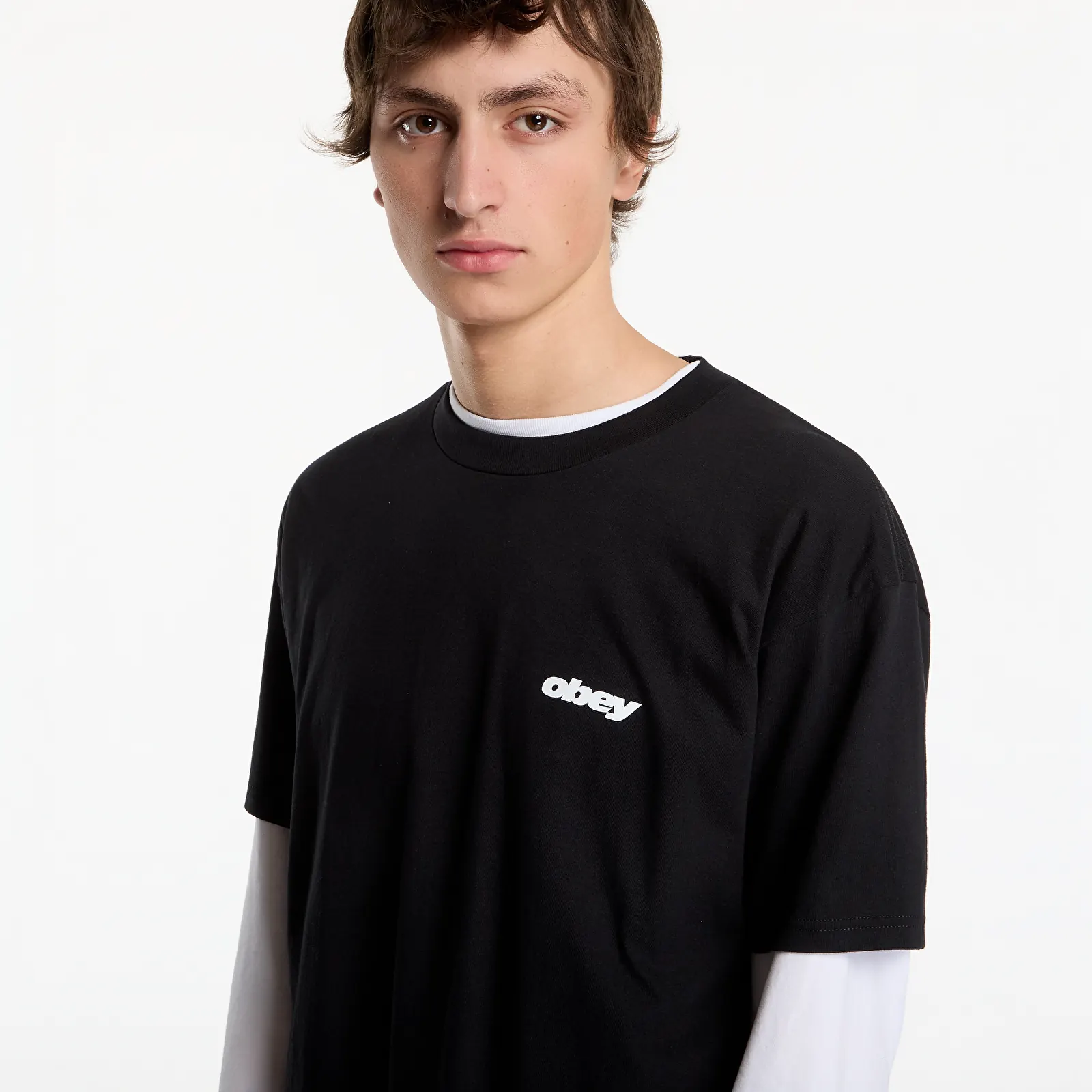 Men's T-shirts Obey VHS Black